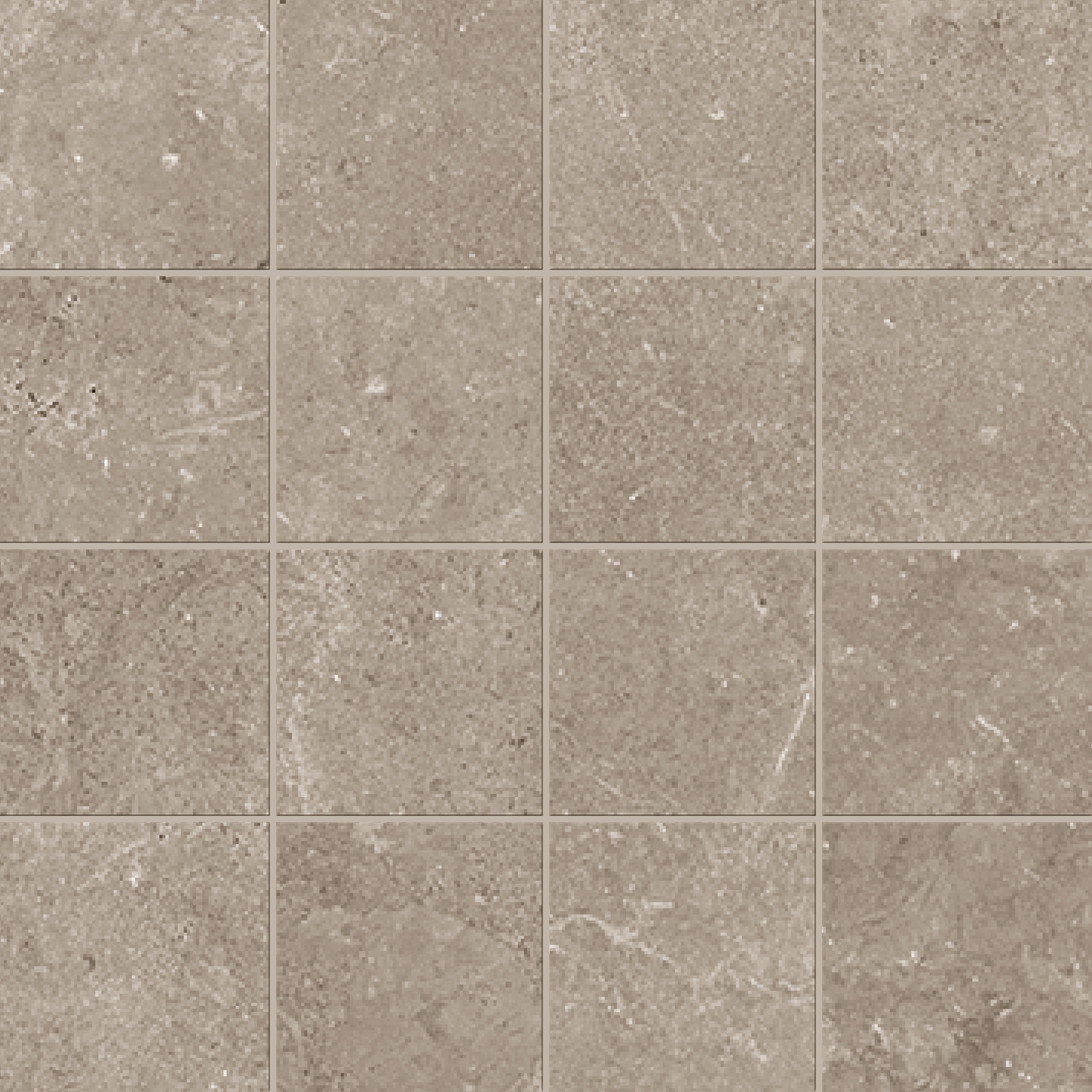 Panaria Prime Stone Greige Prime Antibacterial - Soft Mosaic 16 Pezzi PGZPM30 30x30cm rectified 9,5mm