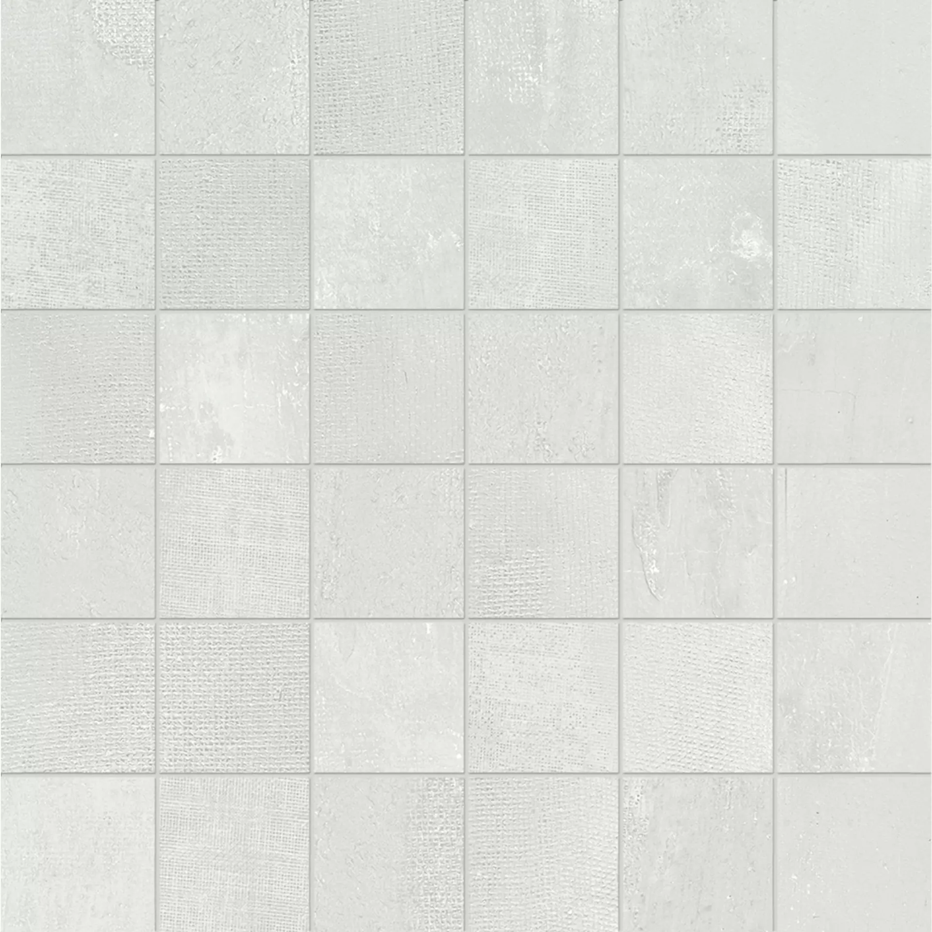 Provenza Gesso Natural White Naturale Natural White E3E4 natur 30x30cm Mosaik 5x5 rektifiziert 9,5mm