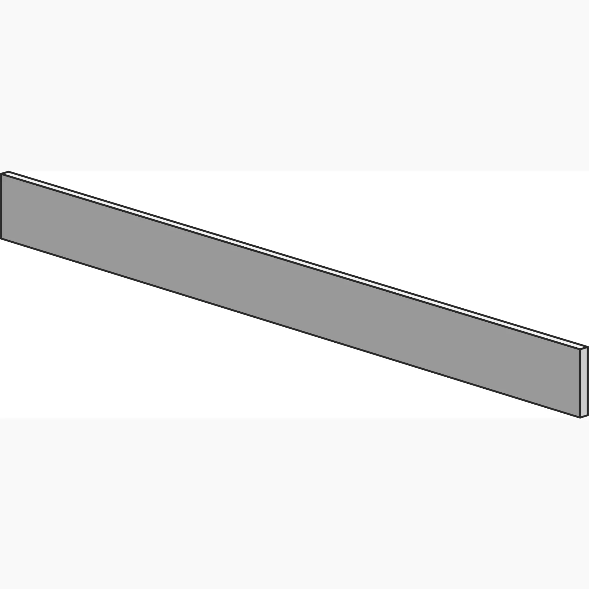 Cerdomus Legarage Silver Matt Skirting board 81965 4,8x120cm rectified 9,5mm