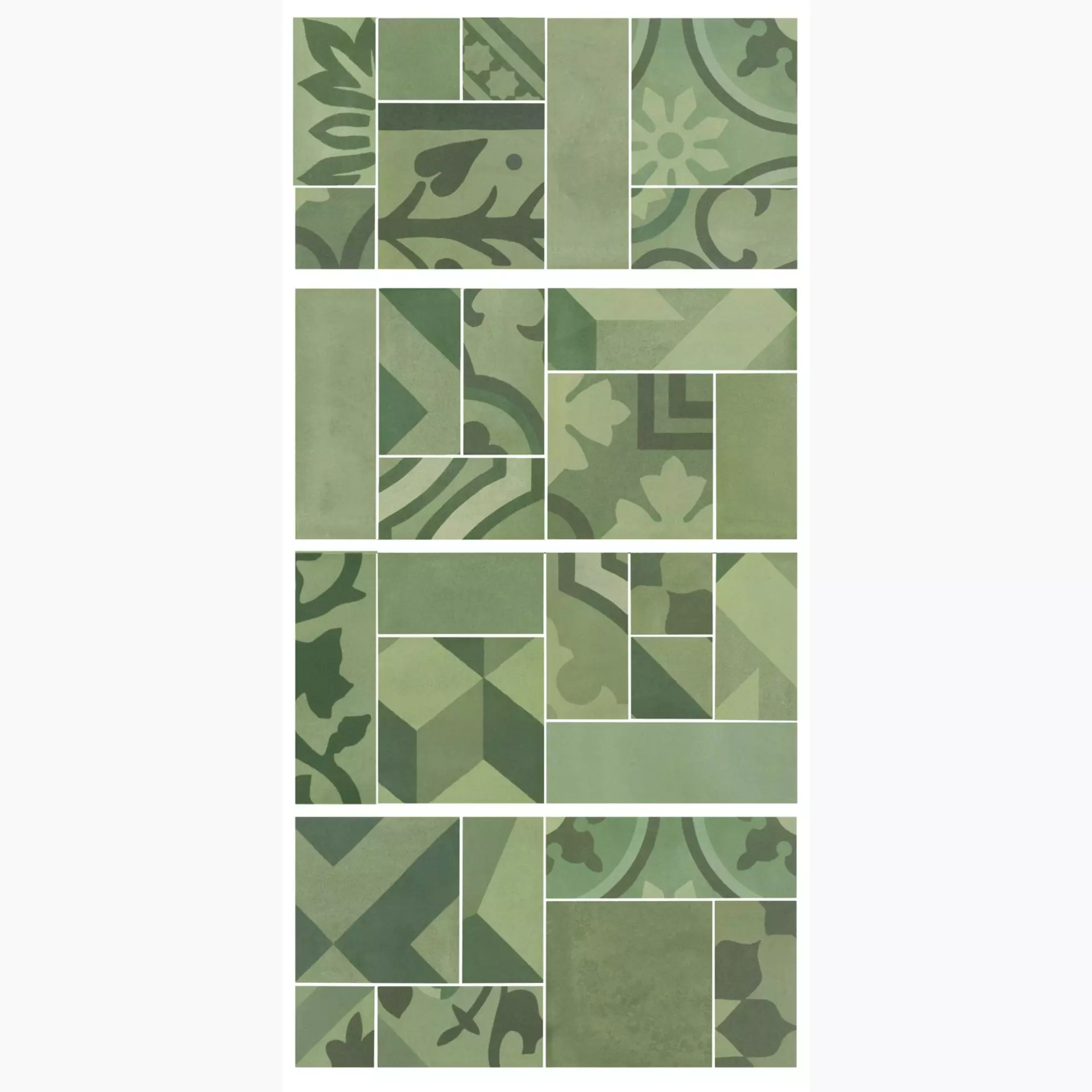Bodenfliese,Wandfliese Marazzi Dsegni Blend Verde Naturale – Matt Verde M8WN matt natur 19x38cm Mosaik 10mm