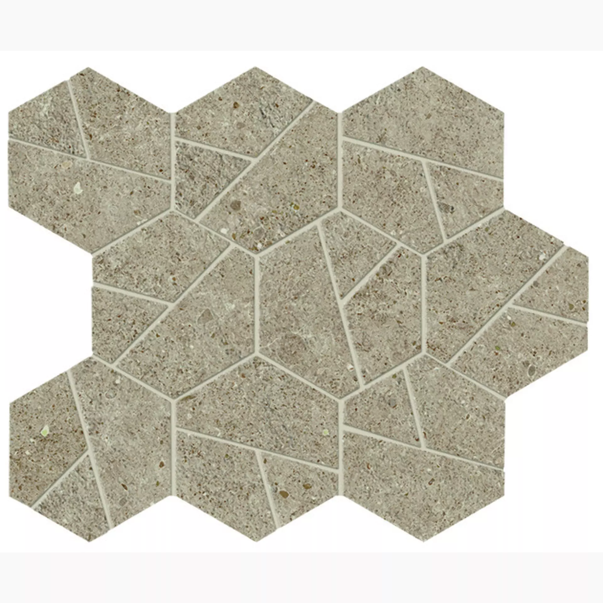 Atlasconcorde Boost Stone Clay Matt Clay A7CW matt Mosaik Hex rektifiziert