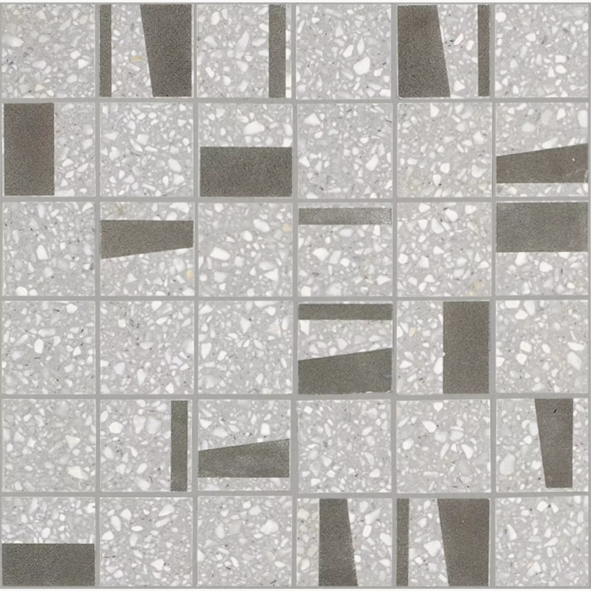 Bodenfliese,Wandfliese Marazzi Pinch Light Grey Naturale – Matt Light Grey M0KZ matt natur 30x30cm Mosaik 10,5mm