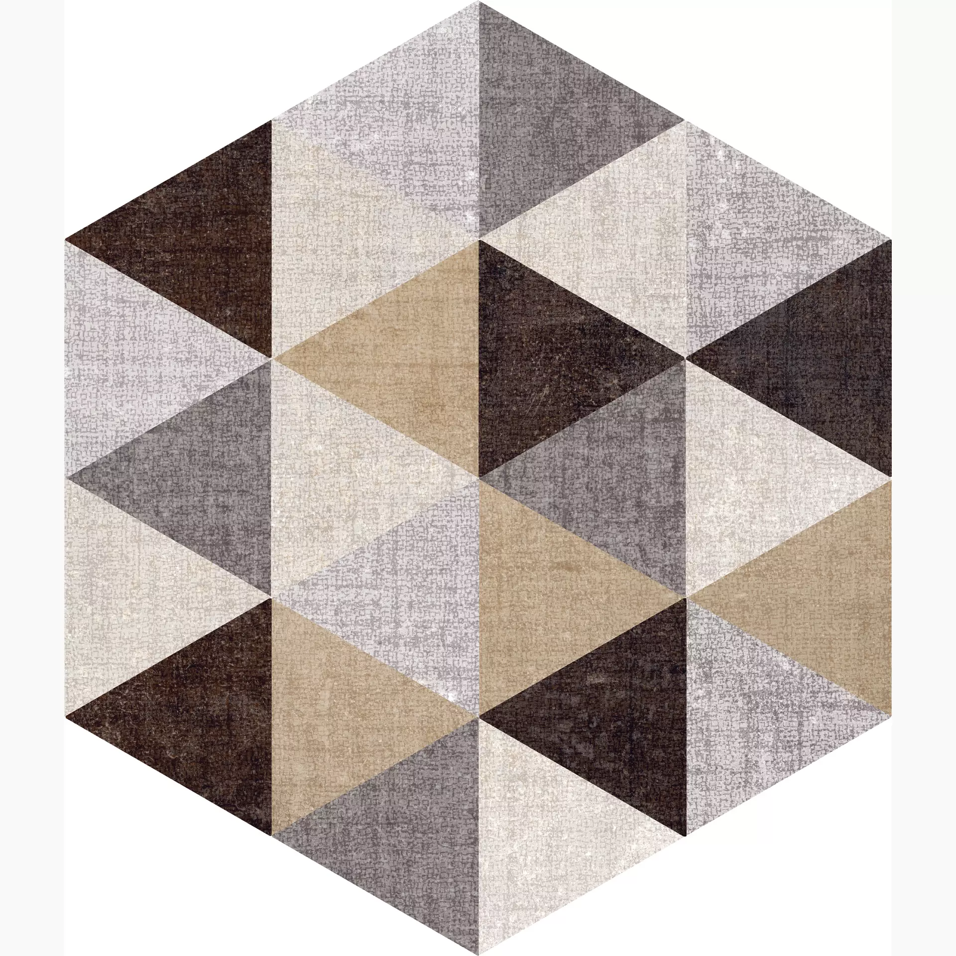 Marcacorona Textile Mix Naturale – Matt Mix D627 matt natur 21,6x25cm Triangle Esagona 9mm