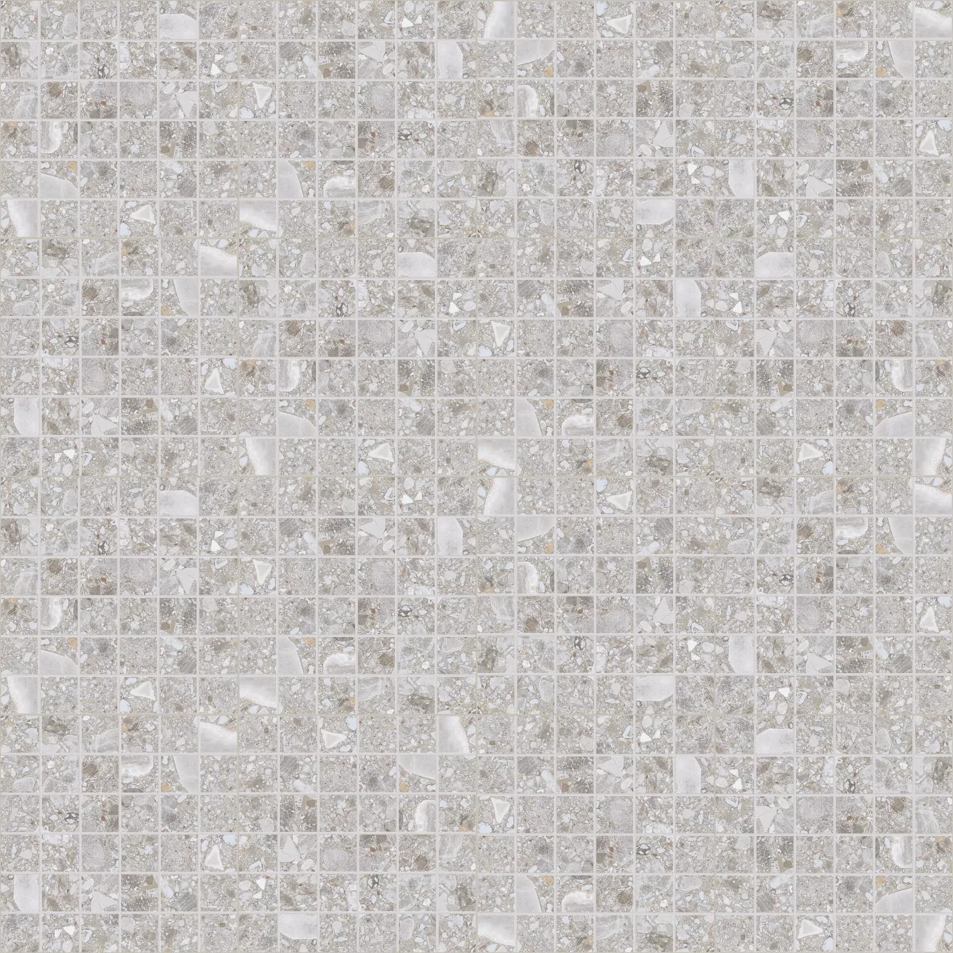Keope Omnia Ceppo Grey Spazzolato Mosaic T5 474B4D34 30x30cm rectified 9mm