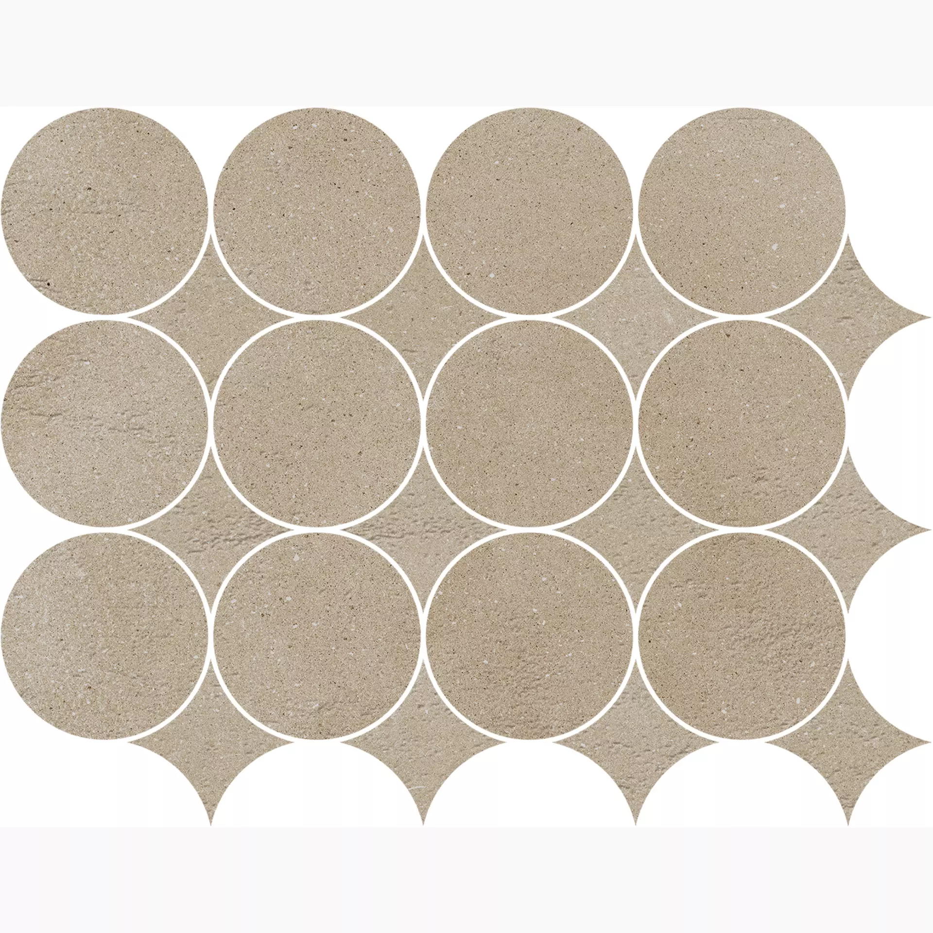 Marazzi Slow Sabbia Naturale – Matt Sabbia MP2X matt natur 32,1x41,6cm Mosaik Circolare rektifiziert 9mm