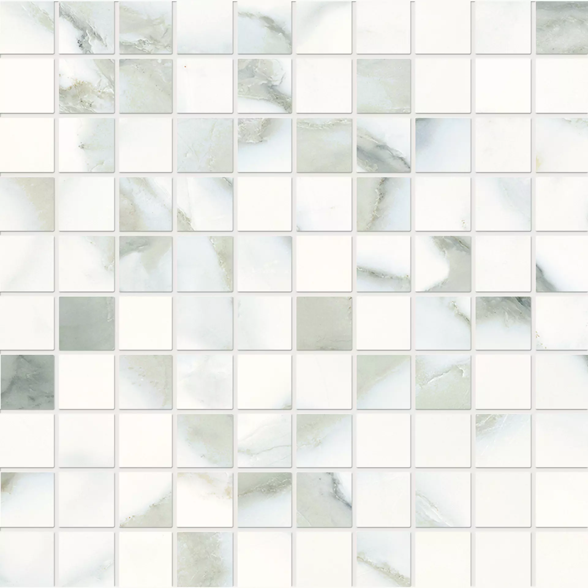 Provenza Unique Marble Calacatta Regale Silktech Mosaic 3x3 EL5Z 30x30cm 9,5mm