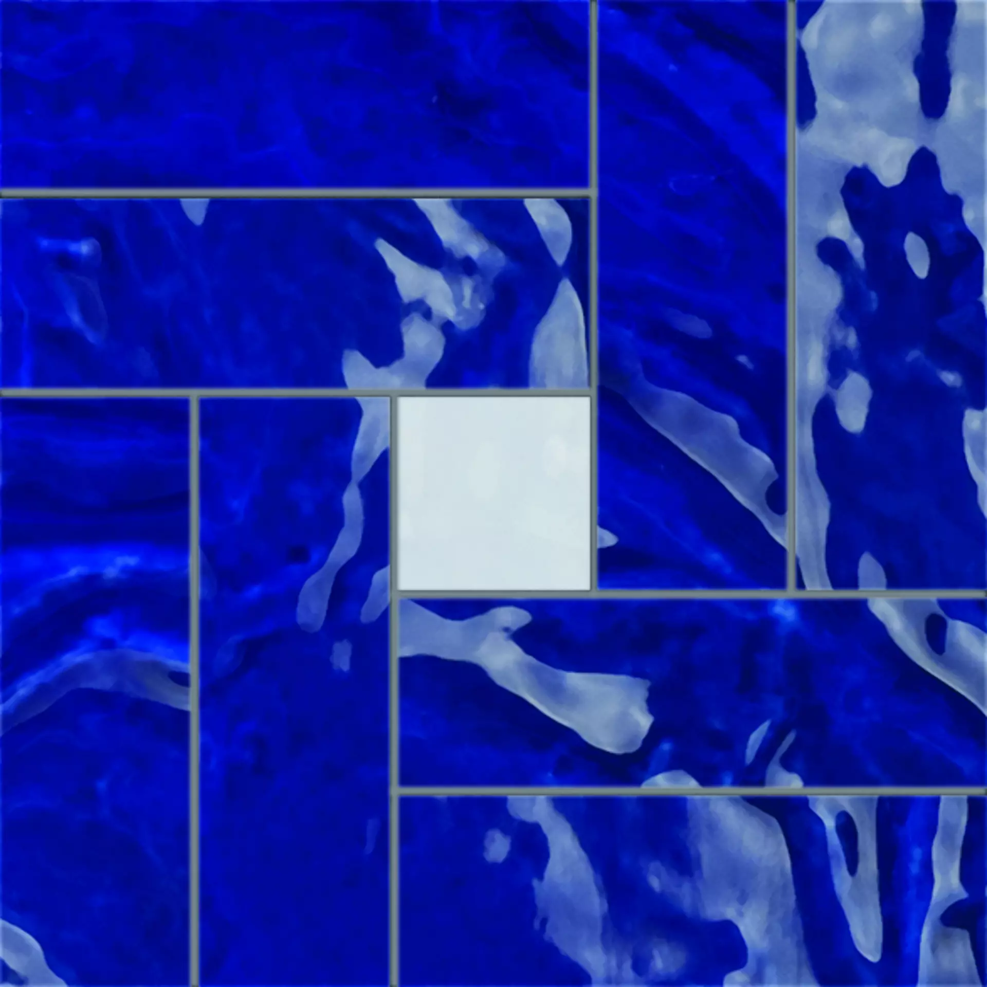 CIR Tadelakt Blu Naturale Mosaik Casablanca 1082257 25x25cm rektifiziert