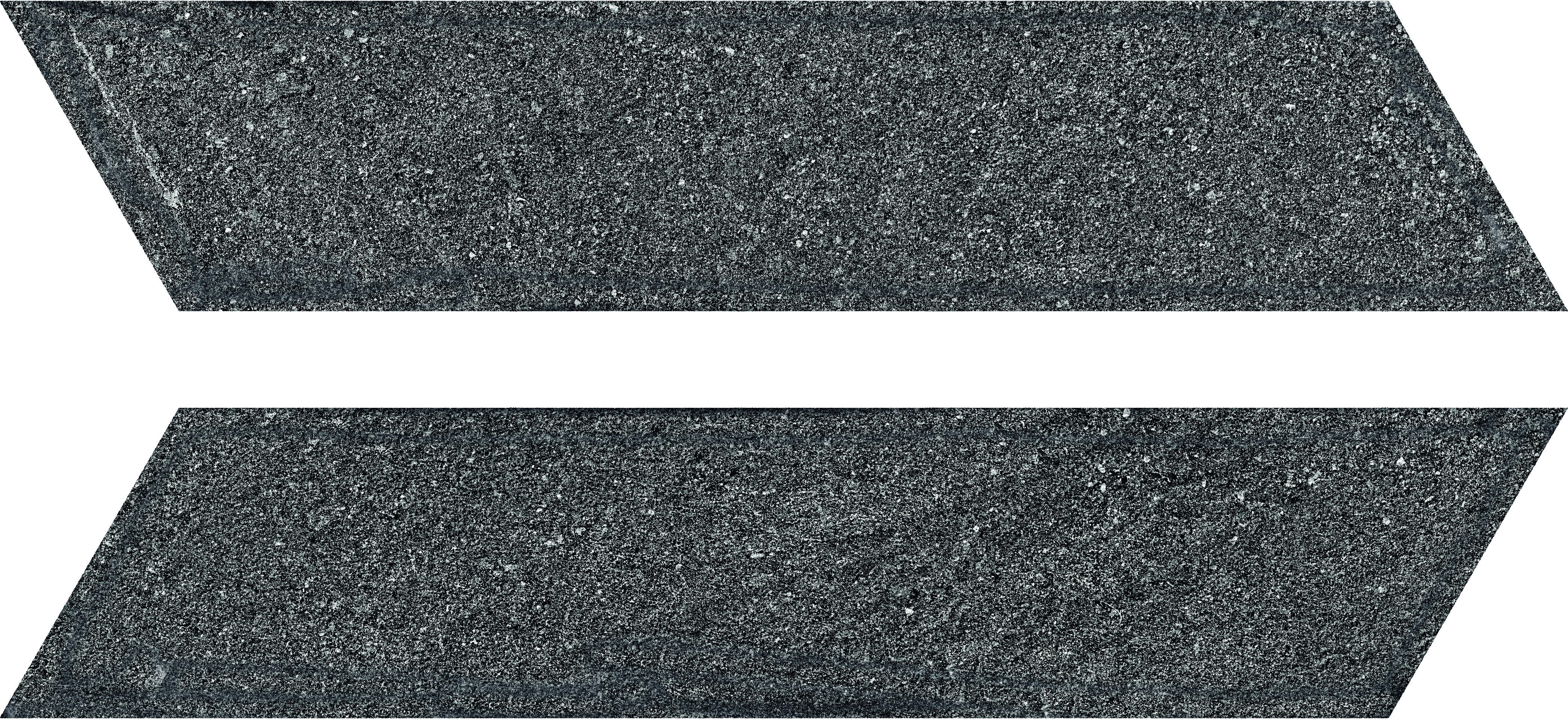 Serenissima Eclettica Nero Naturale Chevron Right/Left 1082450 11,7x52,3cm rectified 9,5mm