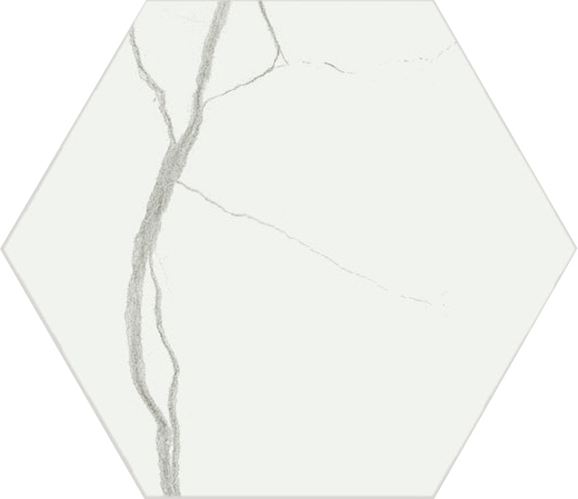 41zero42 Mate Marmo Bianco Natural – Matt Esagona 4100068 19,5x22,5cm rektifiziert 9,5mm