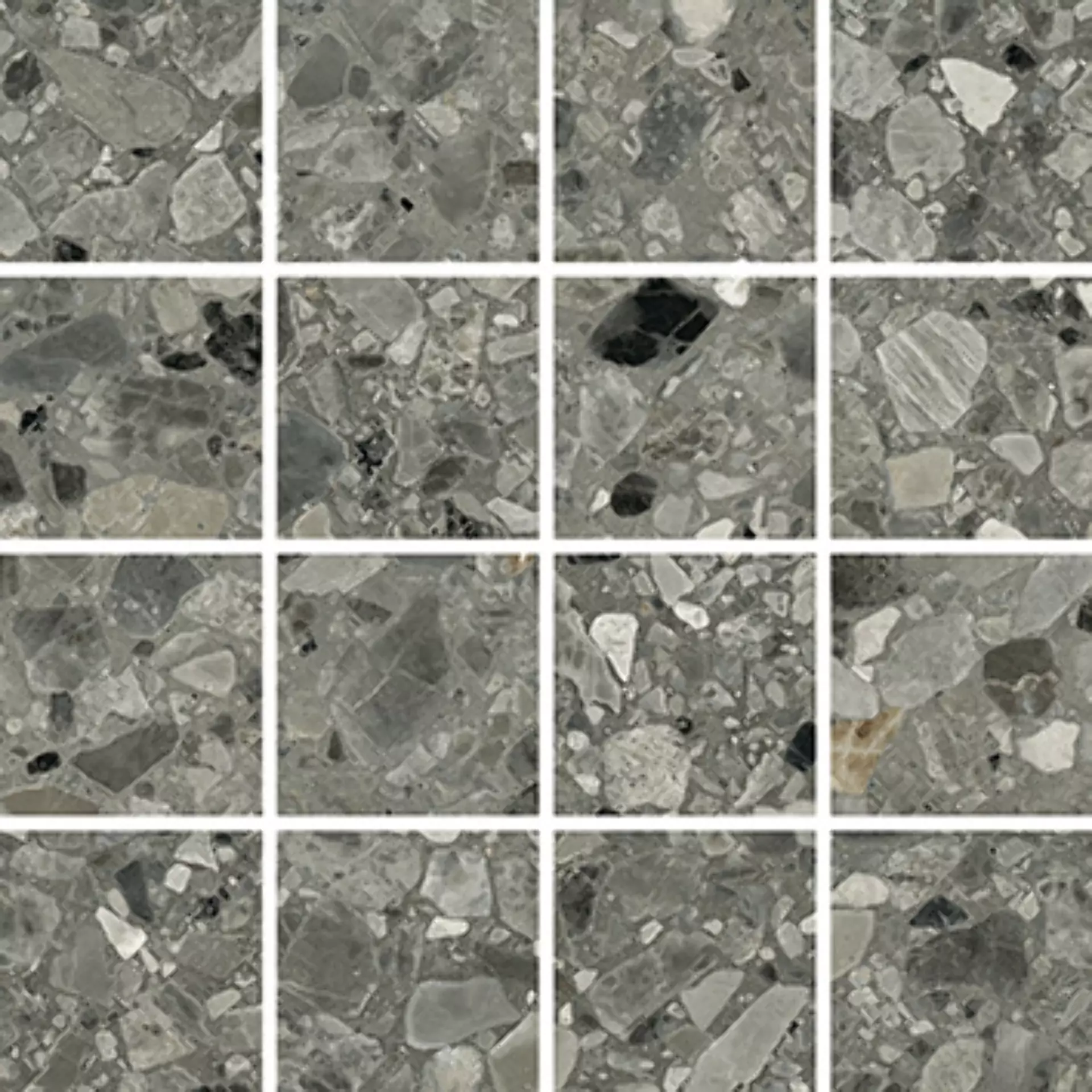 Wandfliese,Bodenfliese Villeroy & Boch Code 2 Rock Dark Matt Rock Dark 2013-SN62 matt 7,5x7,5cm Mosaik (7,5x7,5) rektifiziert 9mm