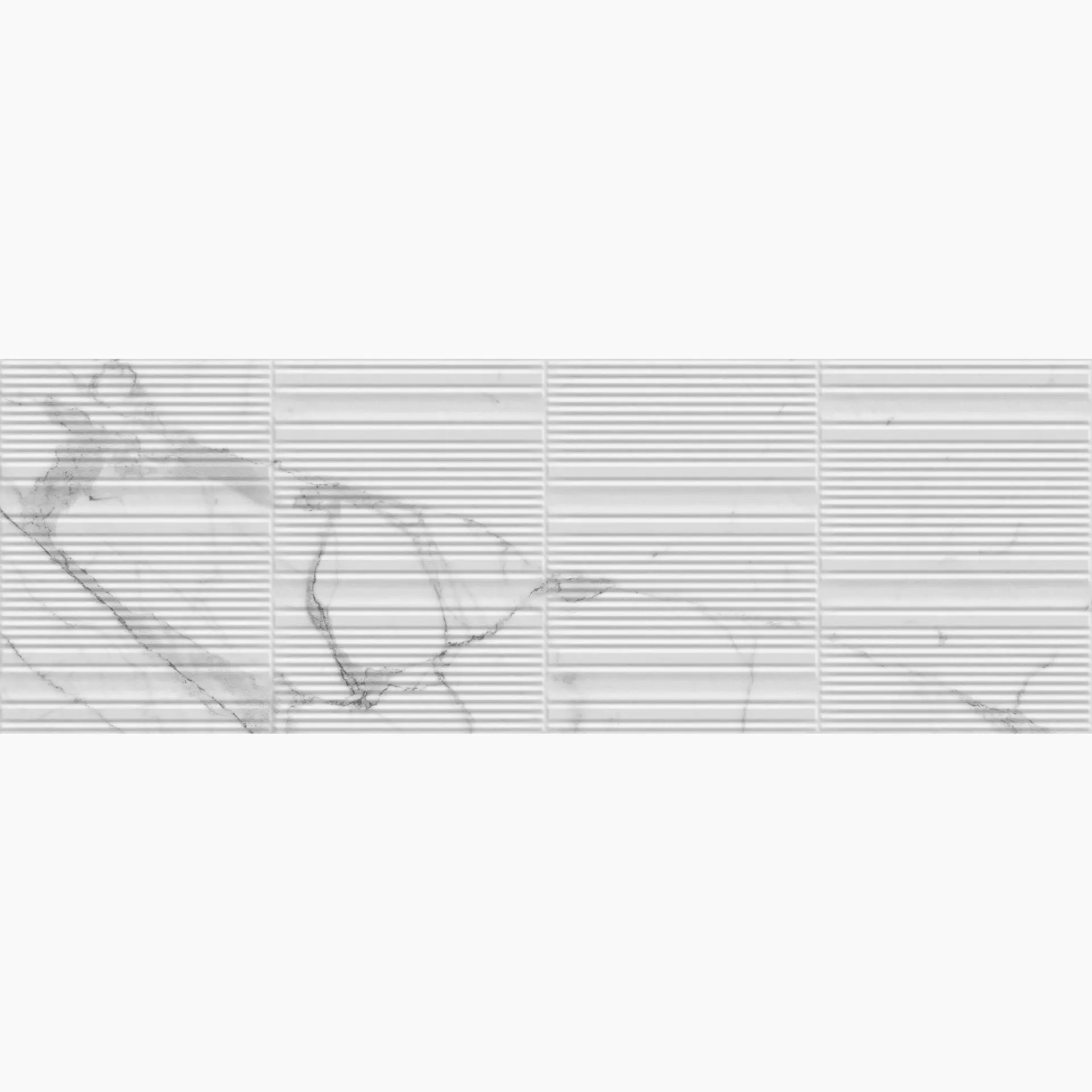 Wandfliese Marazzi Fabula Wall Statuario Struttura 3D Statuario MN3K struktur 33x100cm Gentle rektifiziert 10mm