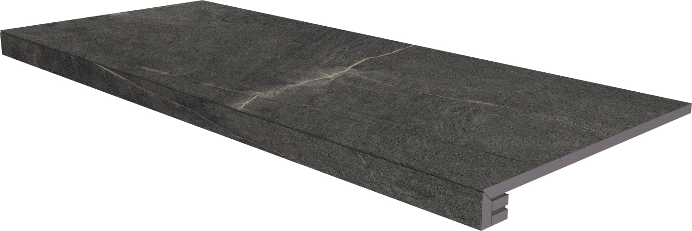 Del Conca Gardena Nero Hgr8 Naturale Step plate Lineare G3GR08RG8 33x80cm rectified 8,5mm