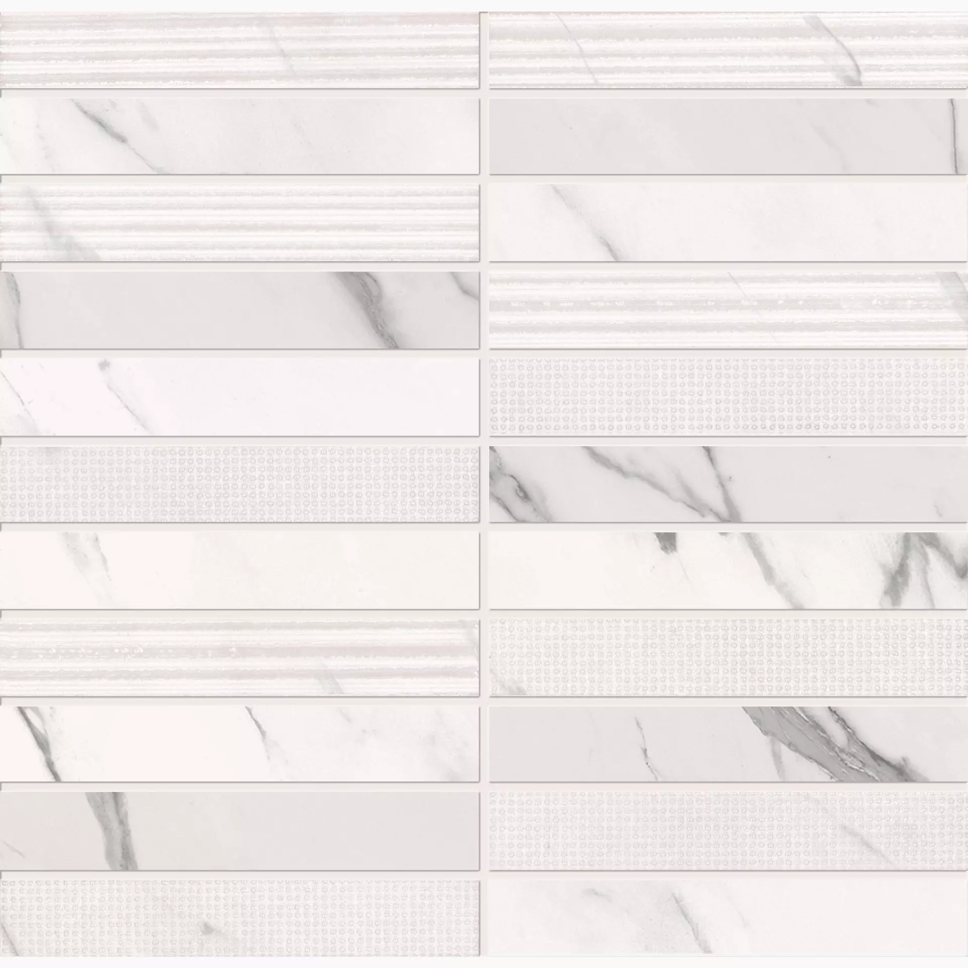 Supergres Puritym.Wall Statuario Naturale – Matt Statuario PLS3 matt natur 30,5x30,5cm Brick rektifiziert 8,5mm
