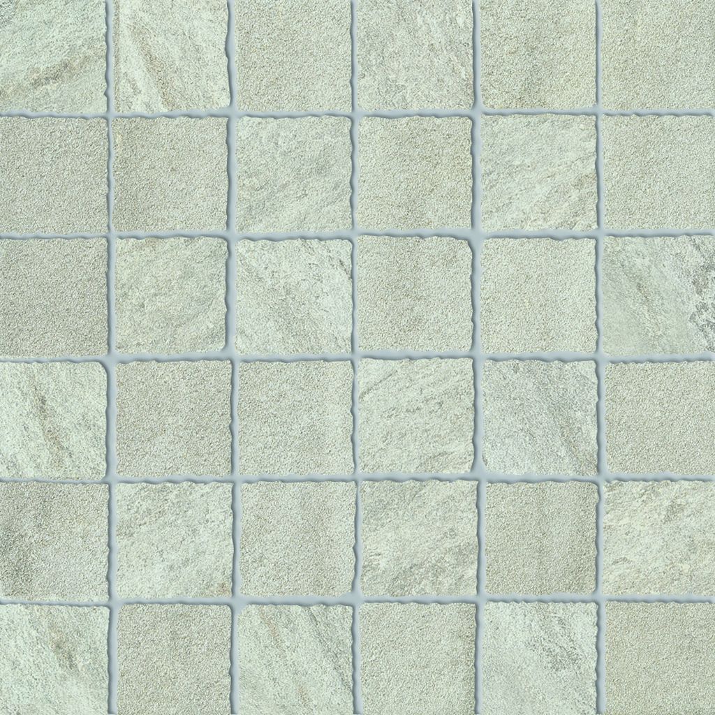 Ermes Aurelia Quartz Stone Grey Satinato Mosaic 5x5 PF00013361 30x30cm 9mm