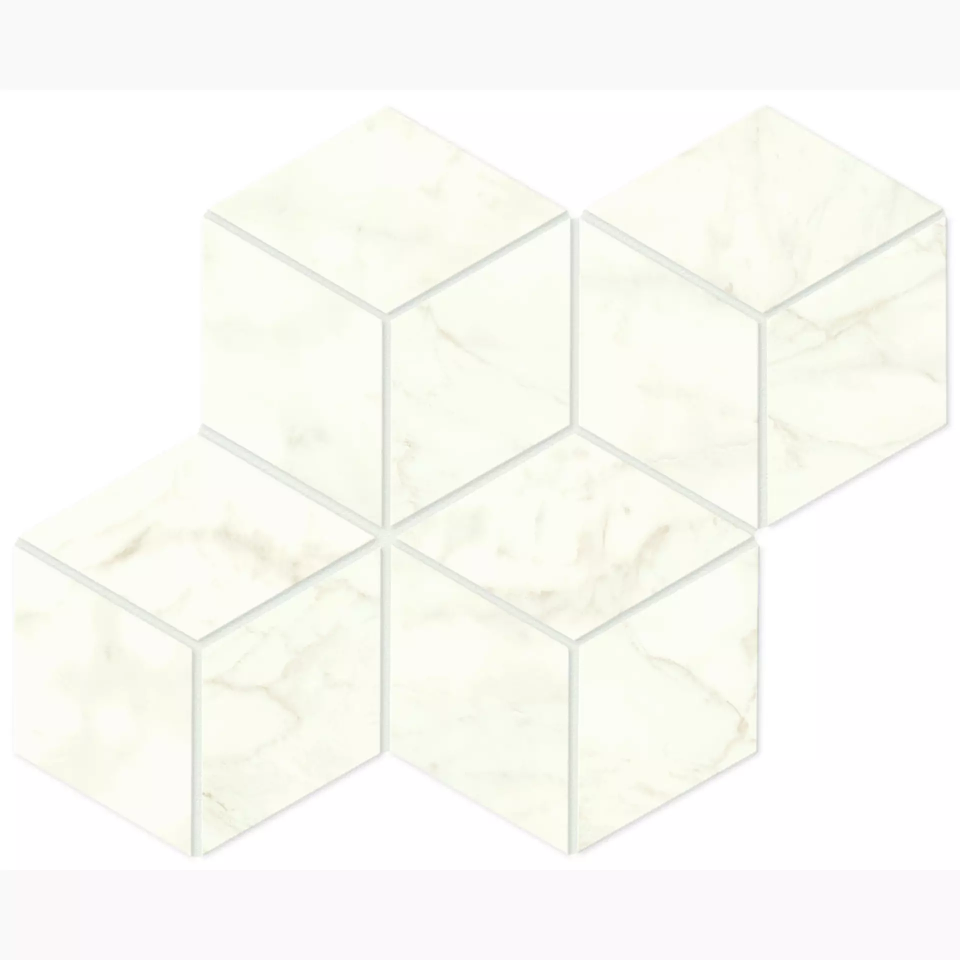 Atlasconcorde Marvel Shine Calacatta Delicato Matt Mosaic Hexagon A417 30x35cm rectified