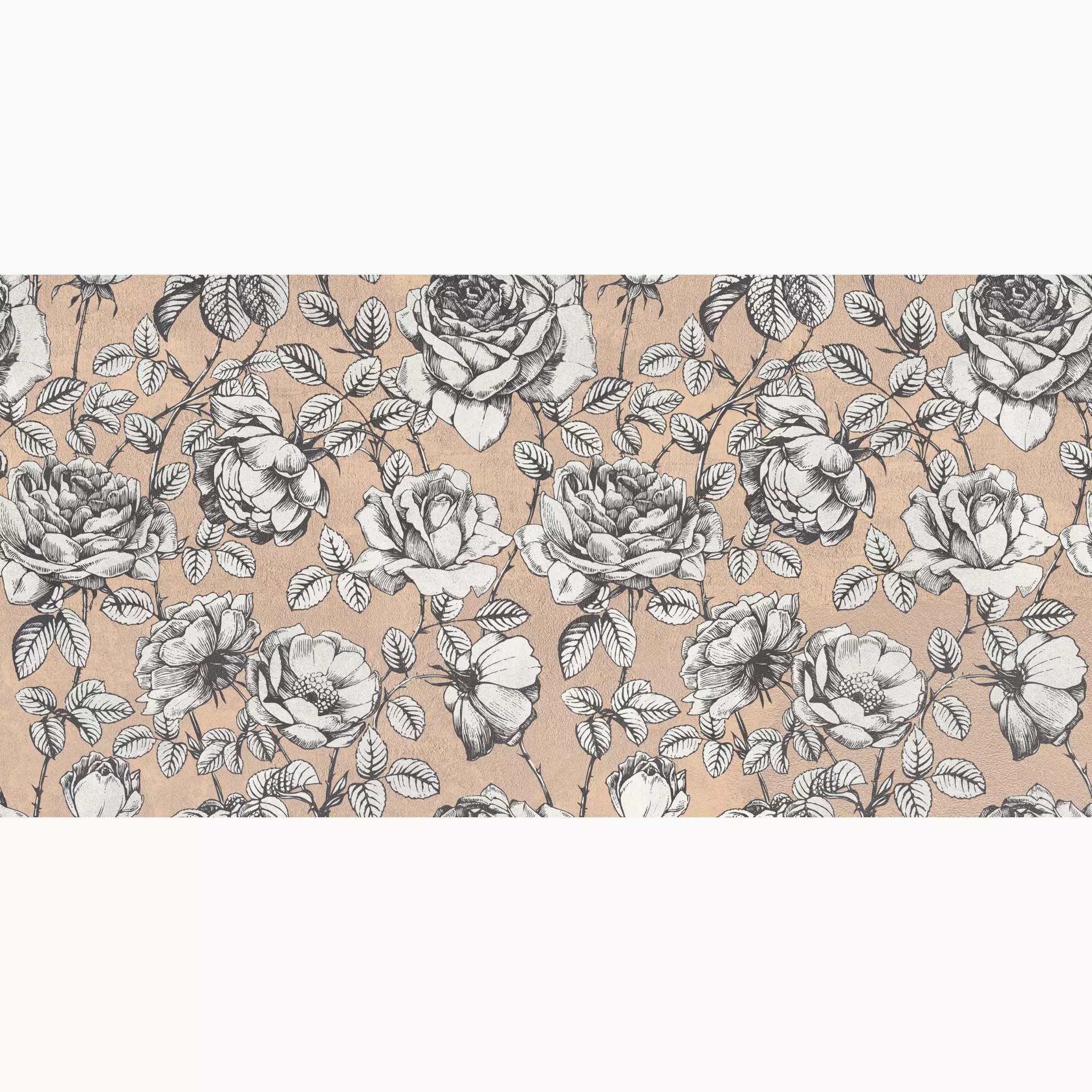 ABK Wide & Style Mini Roses Naturale Decor PF60008439 60x120cm rectified 7mm