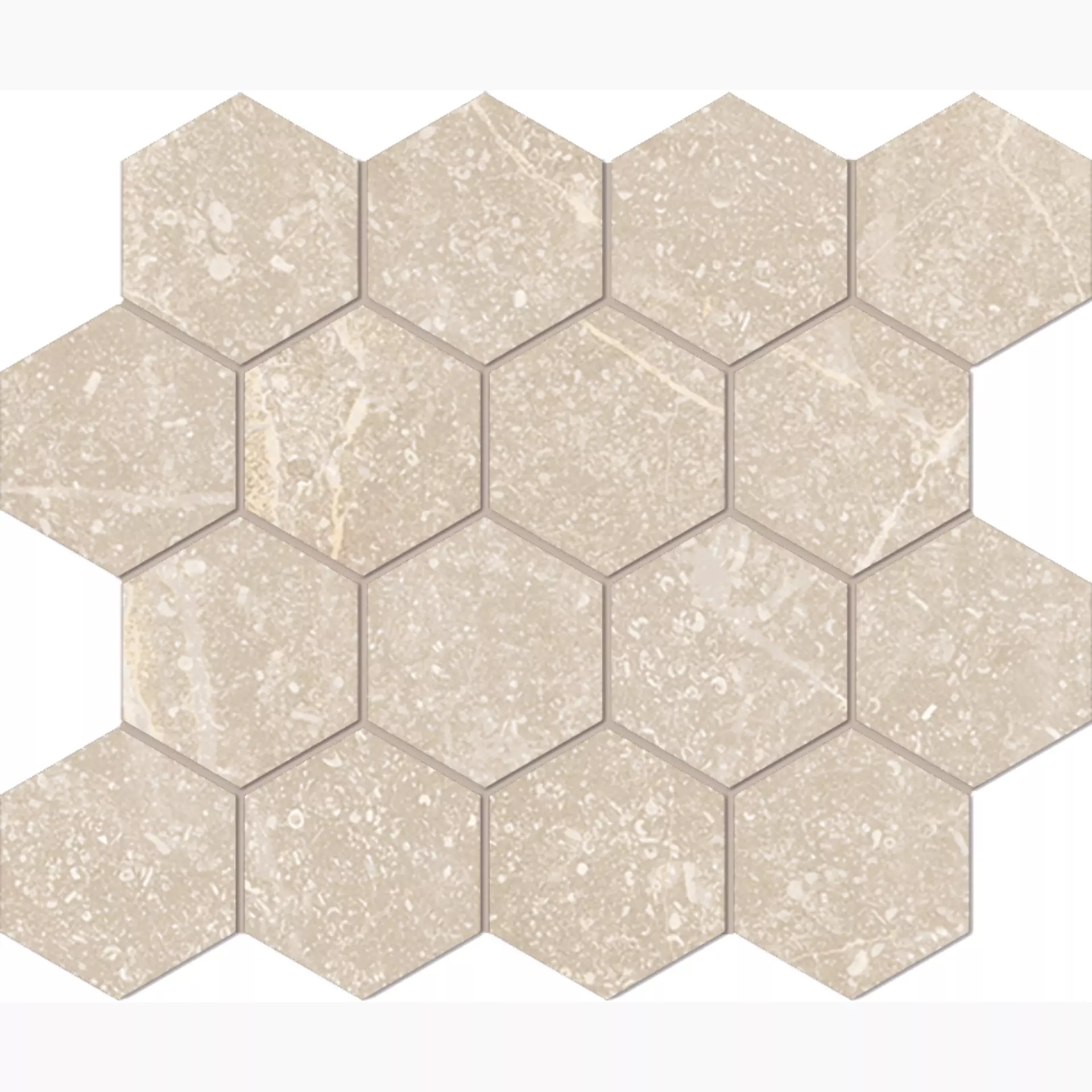 Fondovalle Planeto Venus Natural Mosaic Hexagon PNT072A 26x30cm rectified 8,5mm