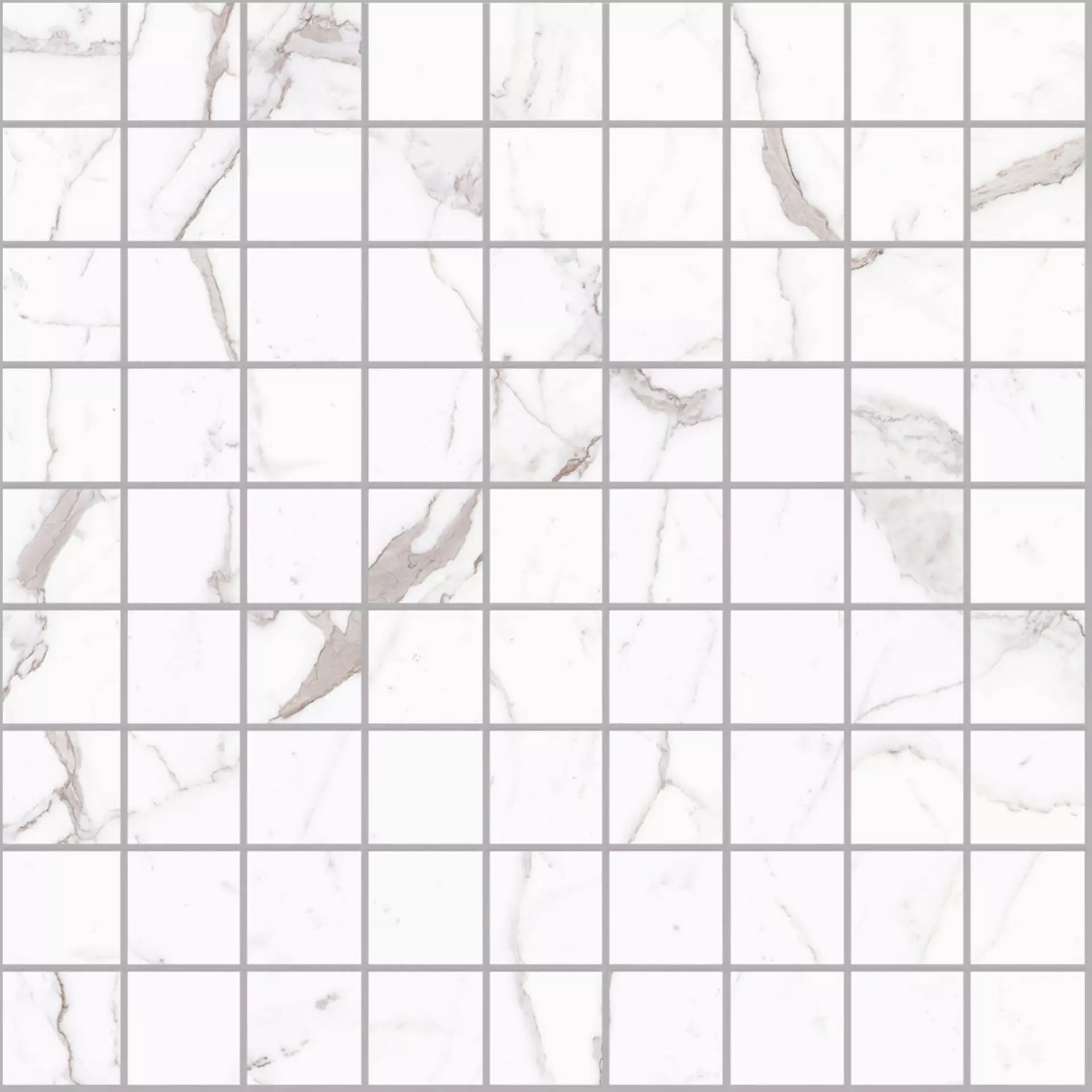 Ragno Incanto Statuario Venato Naturale – Matt Mosaic R96M naturale – matt 30x30cm 10mm