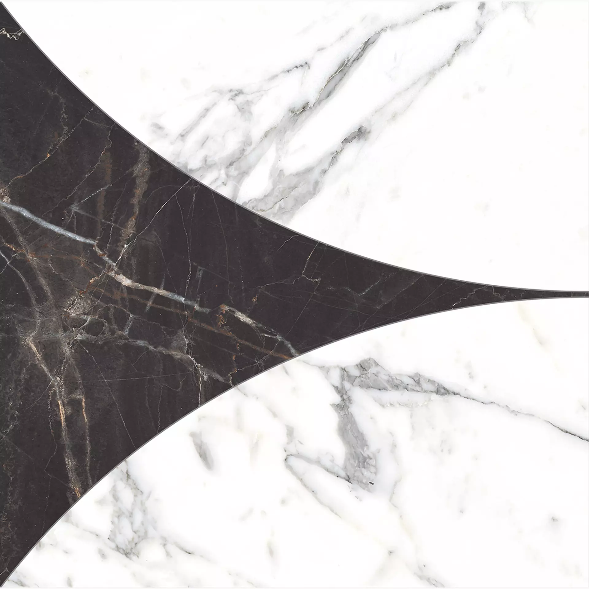 Rondine Canova Black & White Lappato Decor Prestige J88565 30x30cm 8,5mm