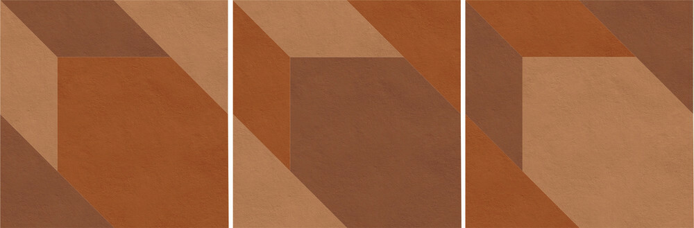 Mutina Tierras Sand – Rust – Brick Triomix 1 PUTM09 120x120cm rectified 12mm