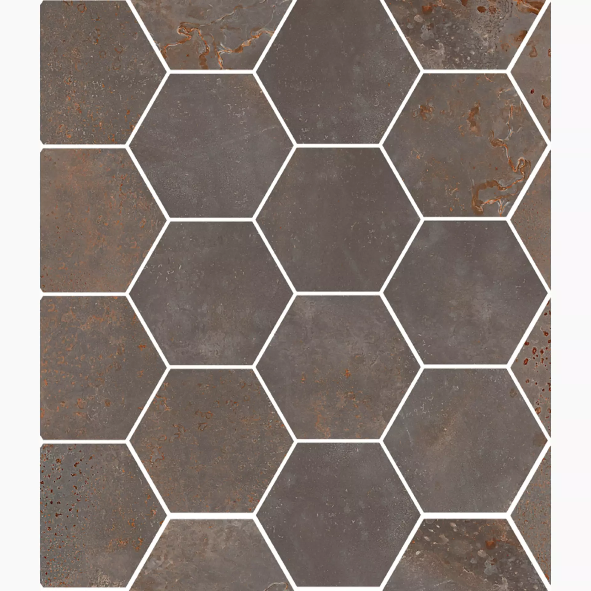 Sant Agostino Oxidart Iron Natural Iron CSAHOXIR26 natur 26x30cm Hexagon rektifiziert 10mm