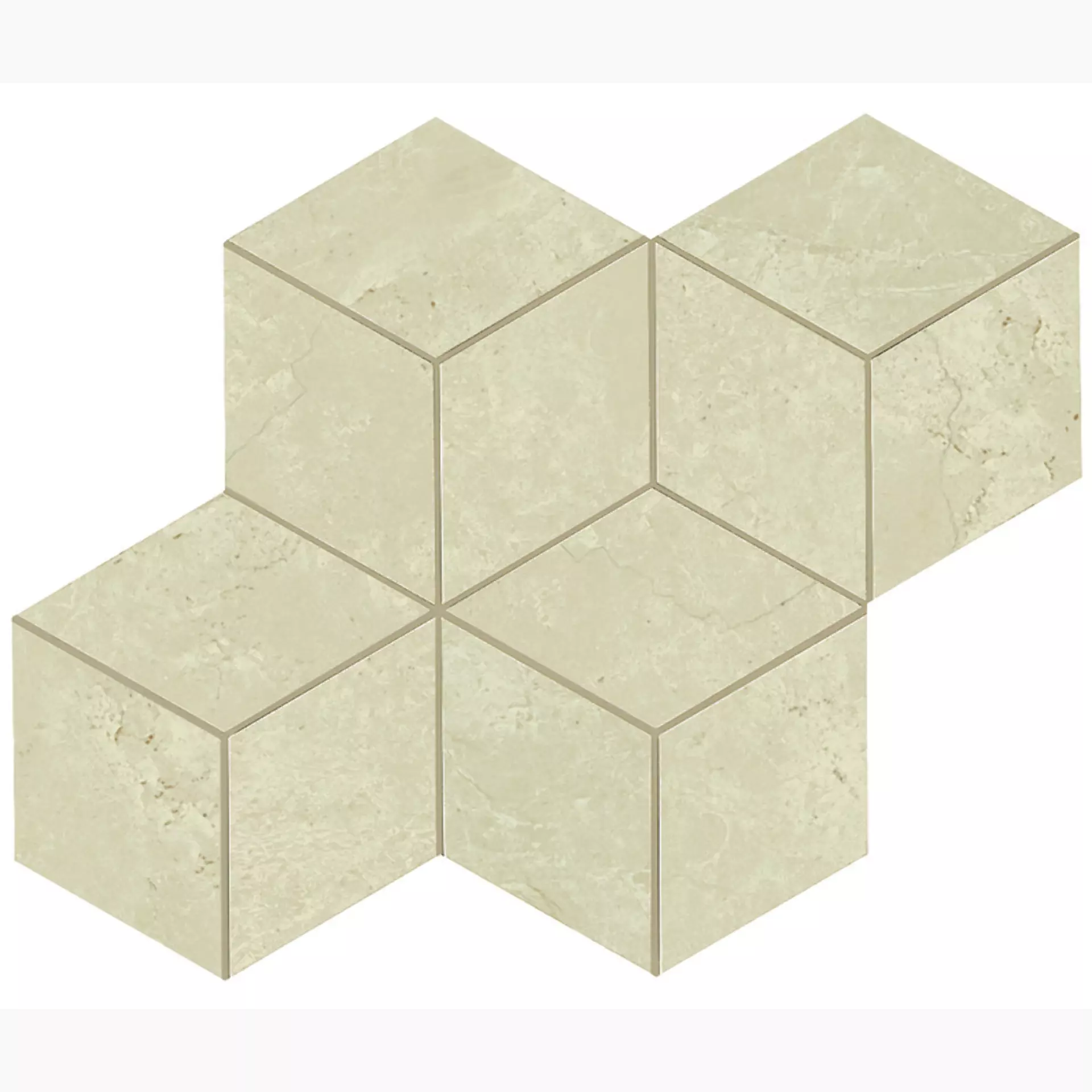 Atlasconcorde Marvel Stone Cream Prestige Lappato Mosaic Hexagon AS2H 30x35cm rectified