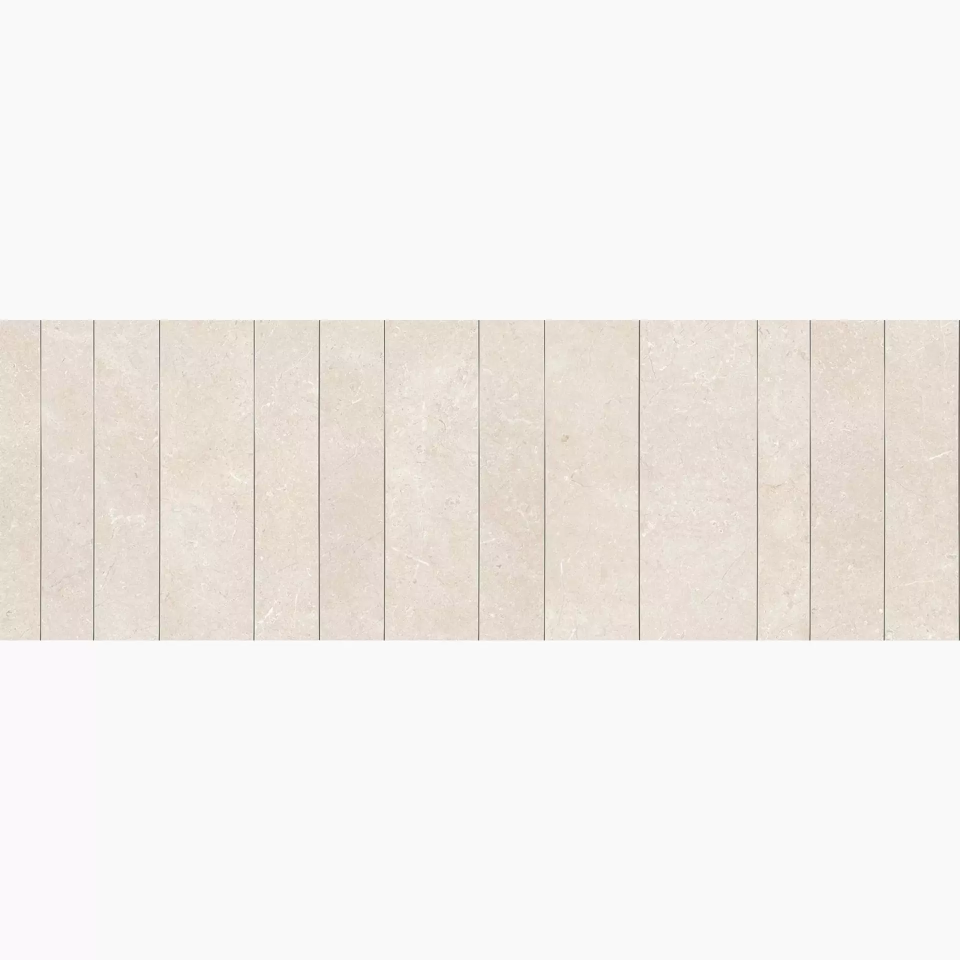 Wandfliese Marazzi Magnifica Limestone Sand Naturale – Matt Limestone Sand M8FP matt natur 60x180cm Mosaik Strip Inserto Metall 7mm