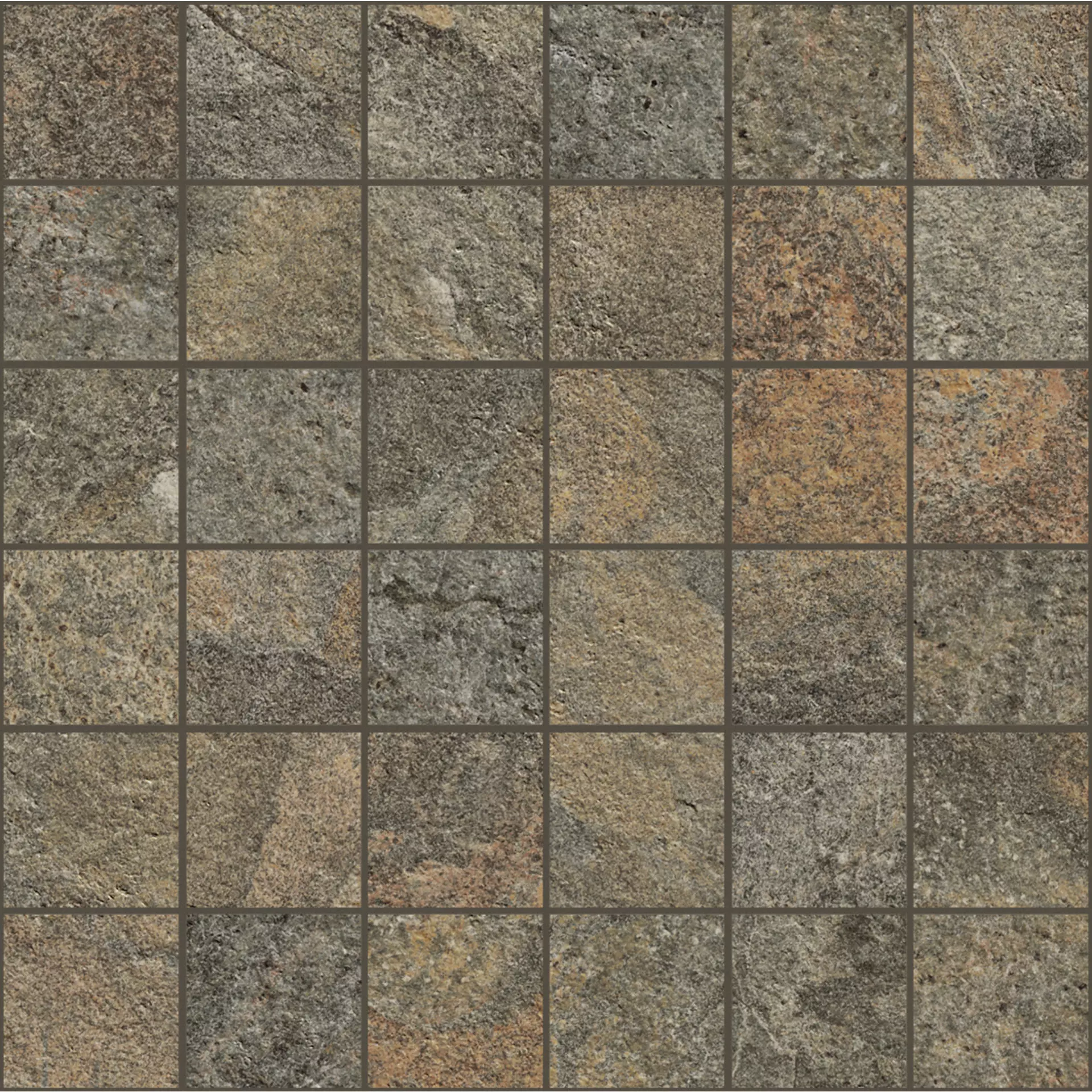 Bodenfliese,Wandfliese Marazzi Rocking Grey Naturale – Matt Grey M1HM matt natur 30x30cm Mosaik 9,5mm