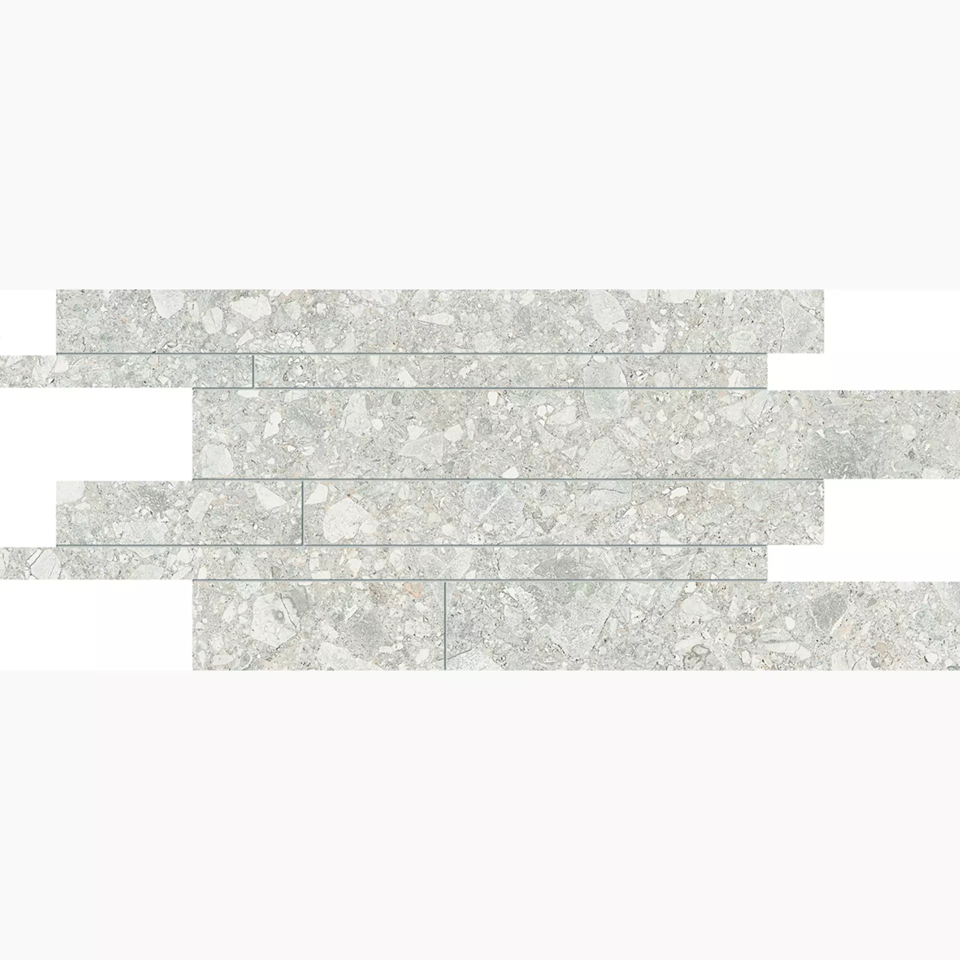 Ergon Lombarda Bianco Naturale Bianco EDH8 natur 30x60cm Mosaik Bordüren Sfalsati 9,5mm