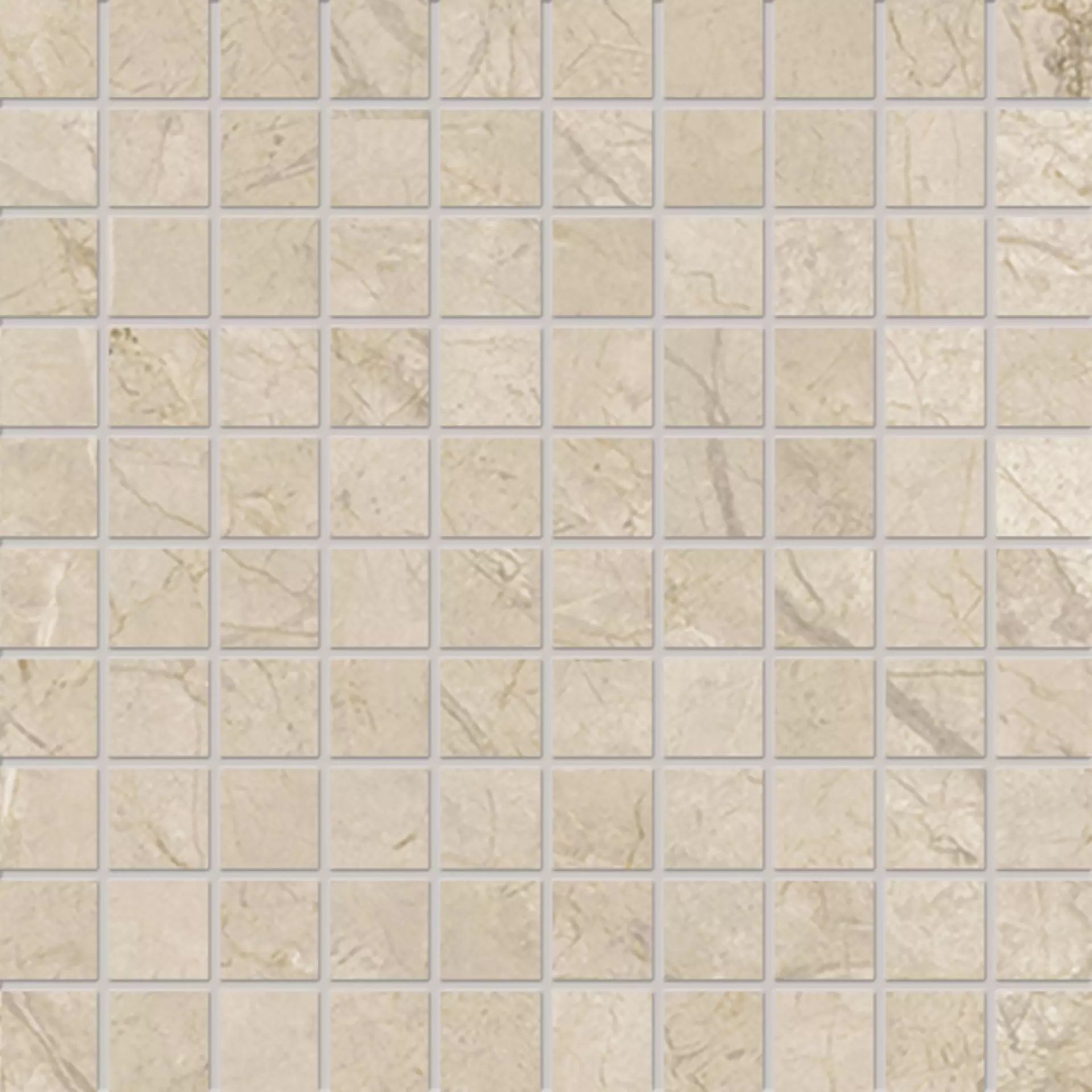 Keope Elements Lux Crema Beige Lappato Mosaic 41324D33 30x30cm rectified 9mm