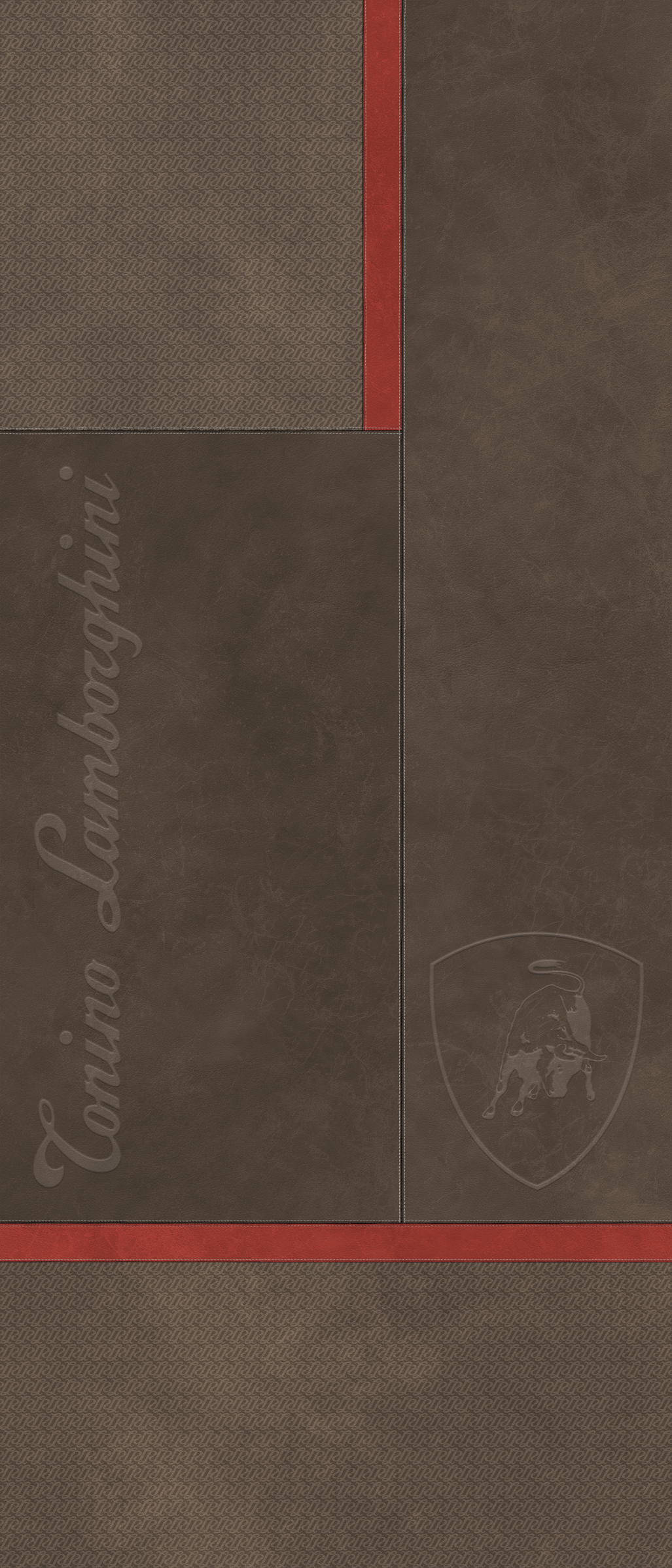 Tonino Lamborghini Korium Brown Naturale Red Square Logo 167582 naturale 120x280cm rectified 6mm