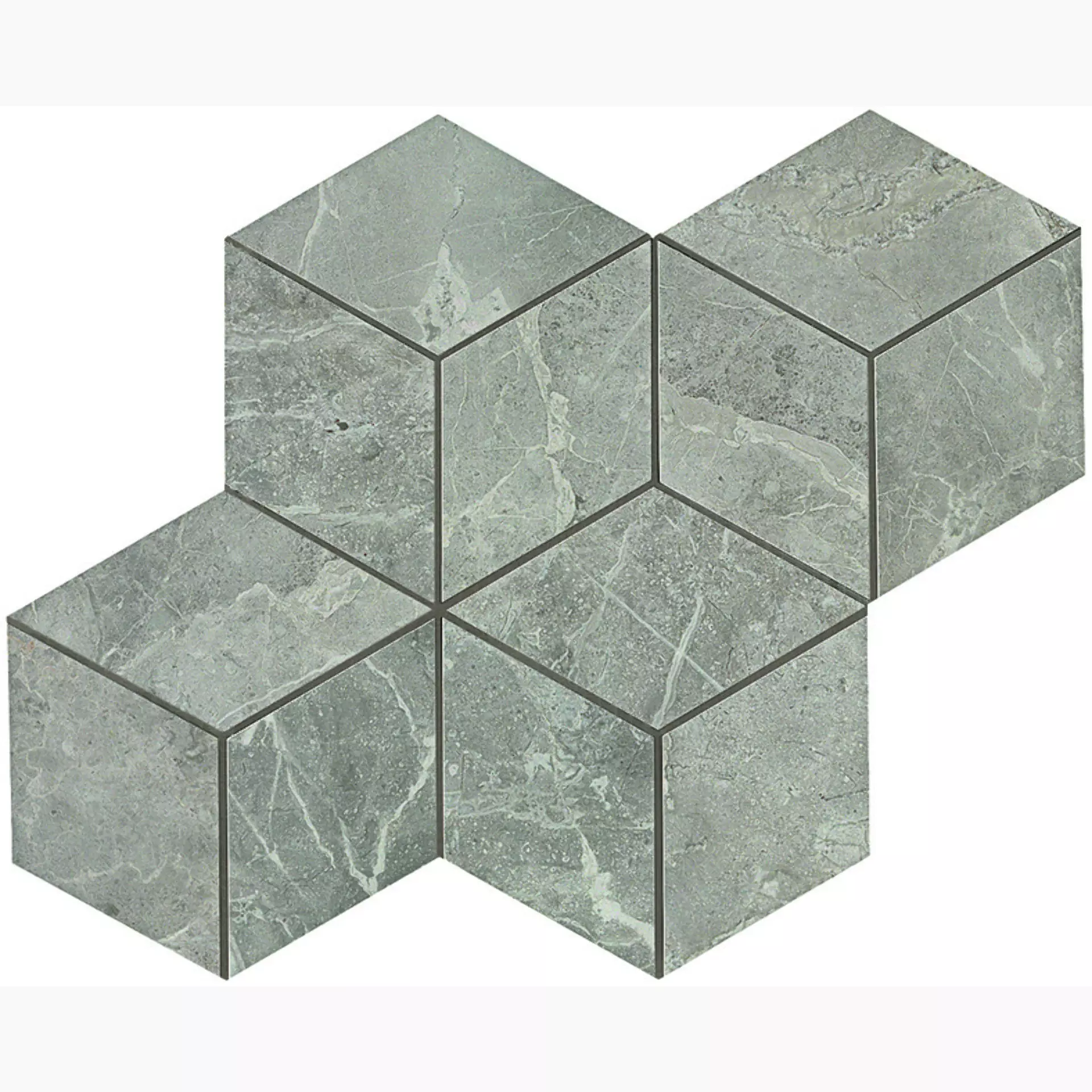 Atlasconcorde Marvel Pro Grey Fleury Lappato Mosaic Hexagon ADVO 30x35cm rectified