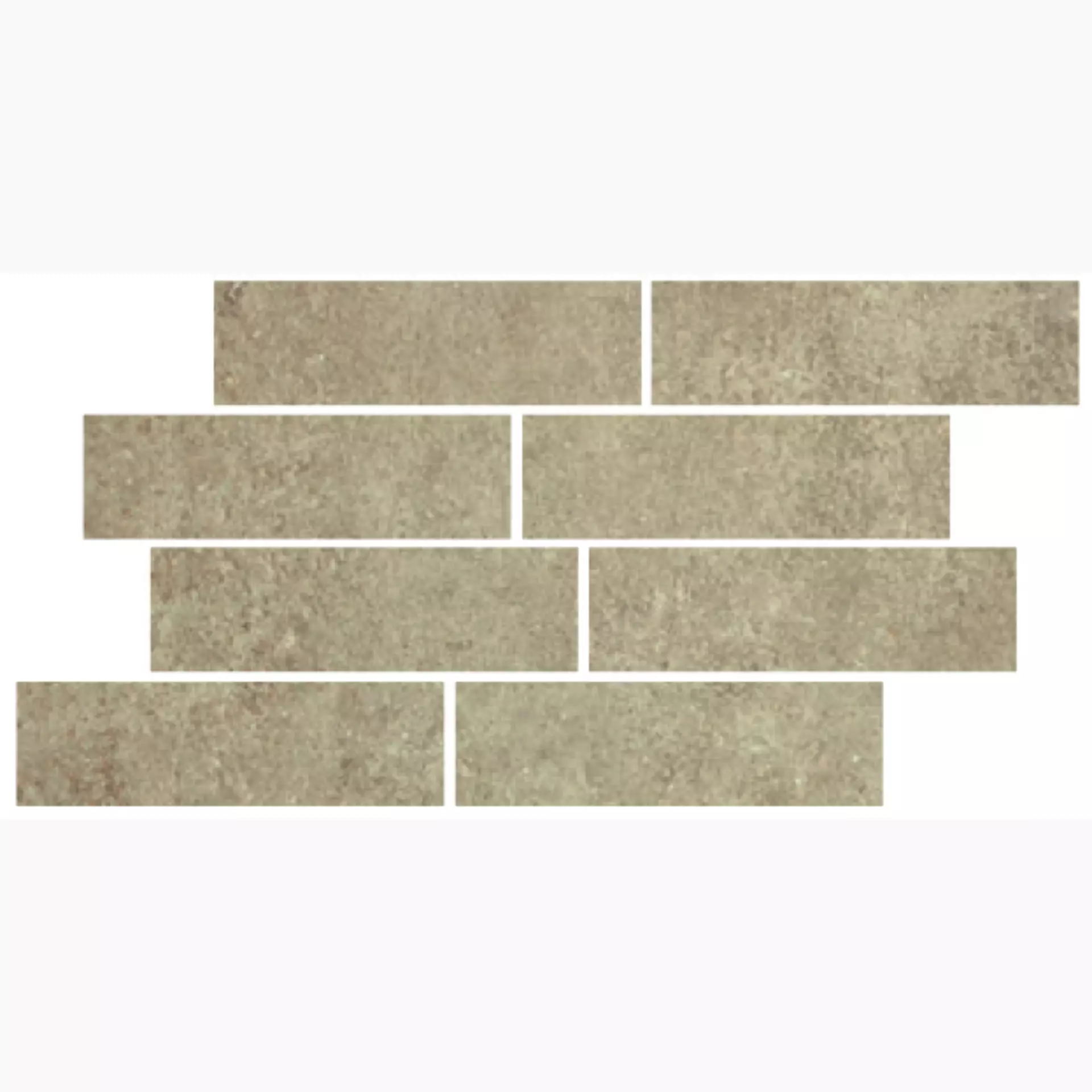 Serenissima Promenade Tan Naturale Mosaic Bricks 1070690 24x40cm rectified