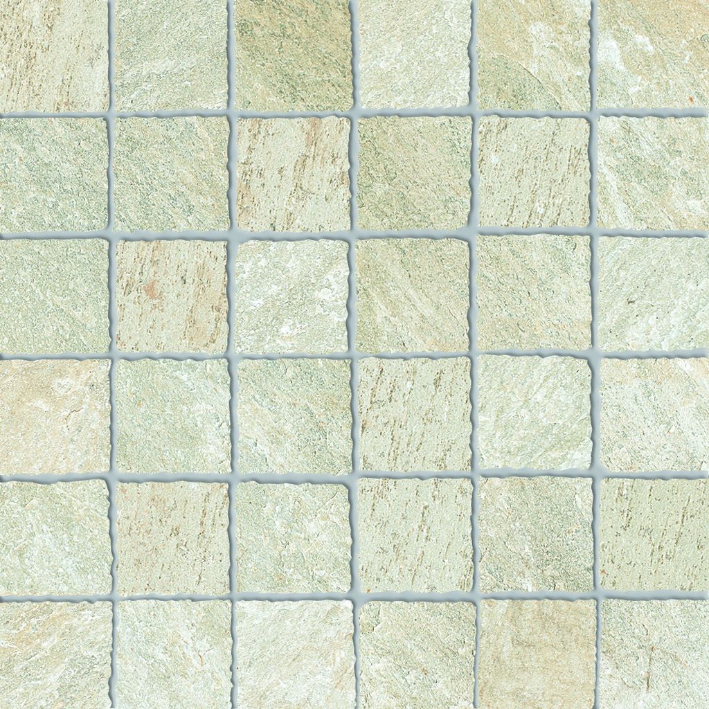 Ermes Aurelia Quartz Stone Beige Satinato Mosaic 5x5 PF00013360 30x30cm 9mm