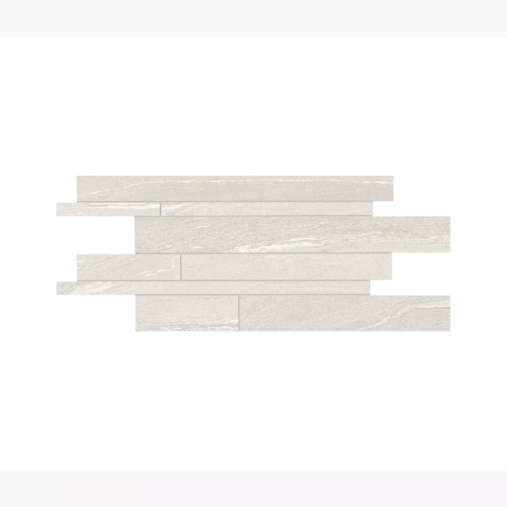 Ergon Stone Talk Martellata White Naturale Mosaic Borders Sfalsati EDQP 30x60cm 9,5mm