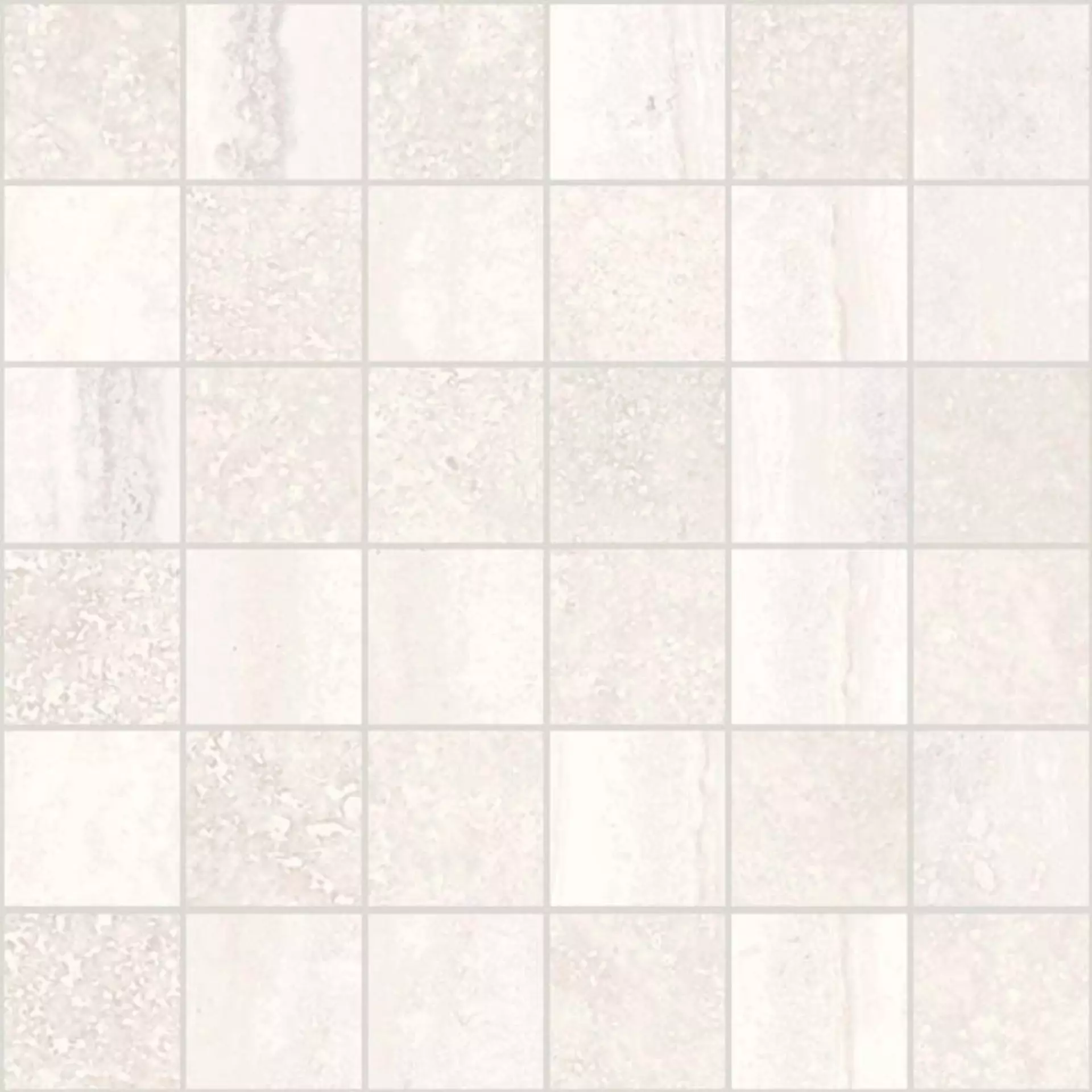 Sant Agostino Via Appia White Natural Mosaic CSAMAVCW30 30x30cm rectified 10mm