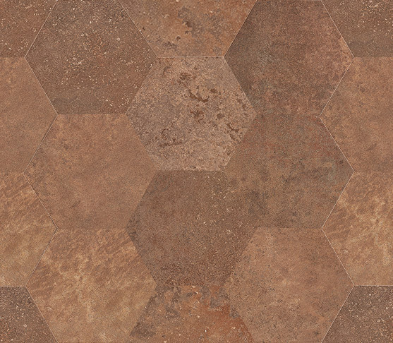 Caesar Alchemy Copper Naturale – Matt 3D Hexagons AFXB 28x34cm rectified 9mm