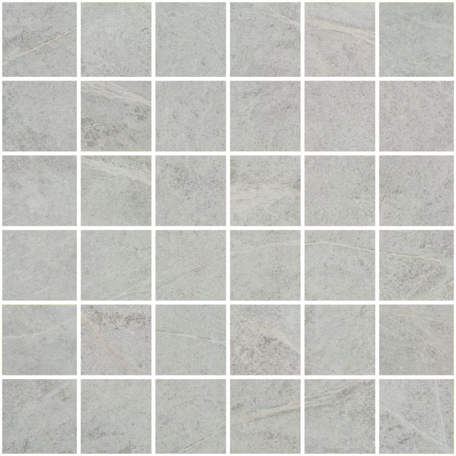 Bodenfliese,Wandfliese Cercom Soap Stone White Naturale White 1070915 natur 30x30cm Mosaik 5X5 rektifiziert