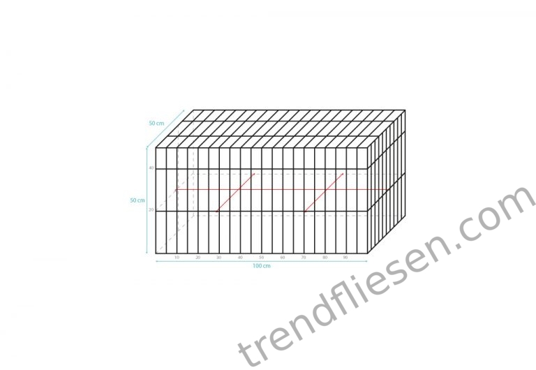Trendbox 100x50x50 cm  gefüllt BOXT2
