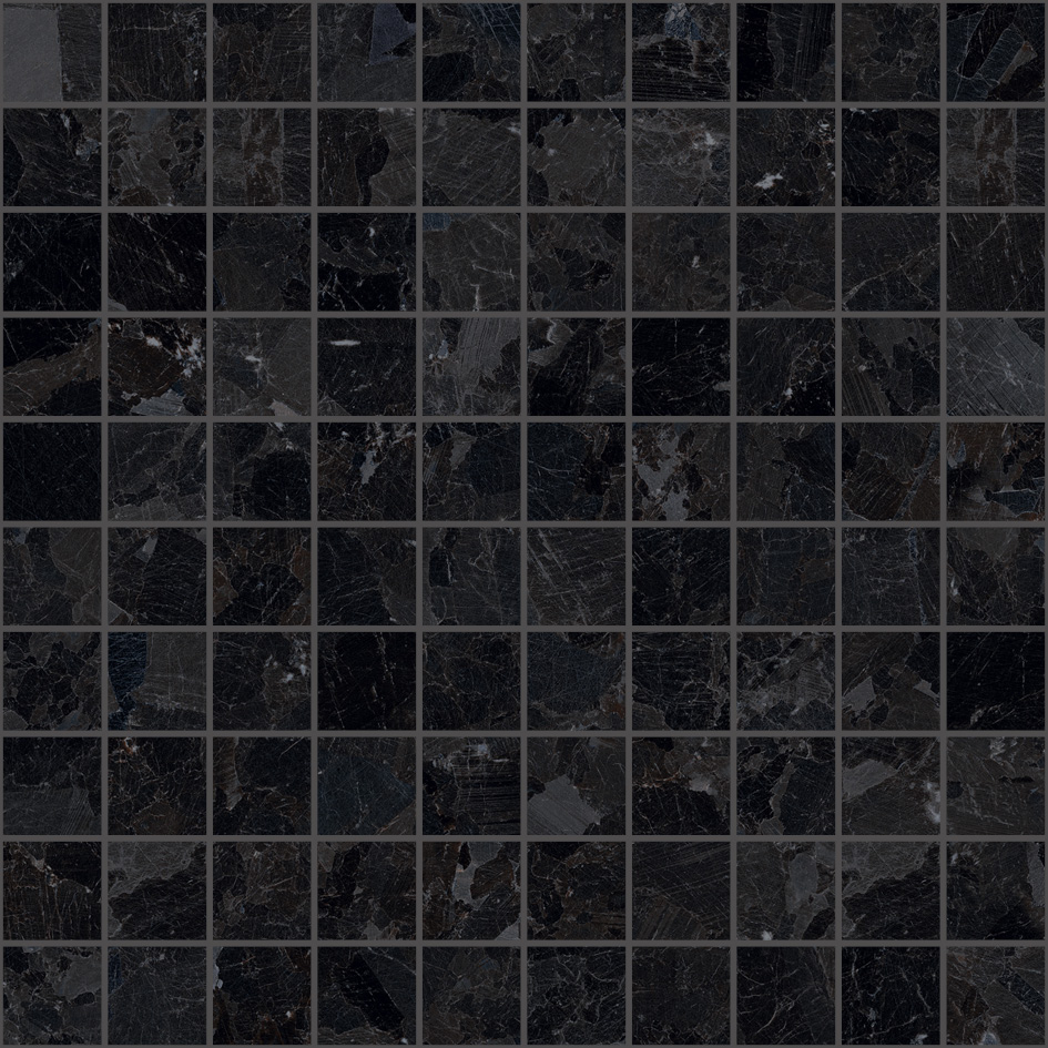 41zero42 Solo Black Natural – Matt Mosaik 4100547 30x30cm rektifiziert 9mm