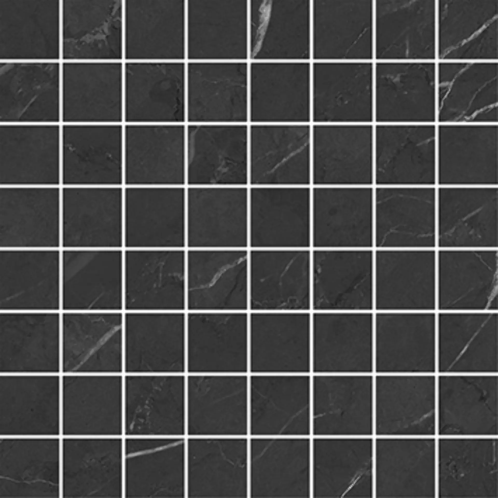Wandfliese,Bodenfliese Villeroy & Boch Victorian Black Polished Black 2005-MK9P poliert 3,7x3,7cm Mosaik (3,7x3,7) rektifiziert 9mm