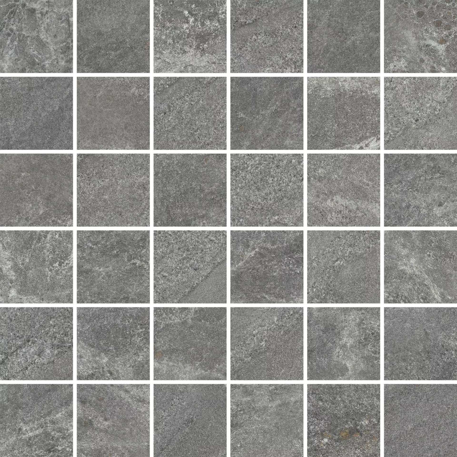 Panaria The Place Suburb Grey Antibacterial - Naturale Mosaic 36 Pezzi PGZP9M2 30x30cm rectified 9mm