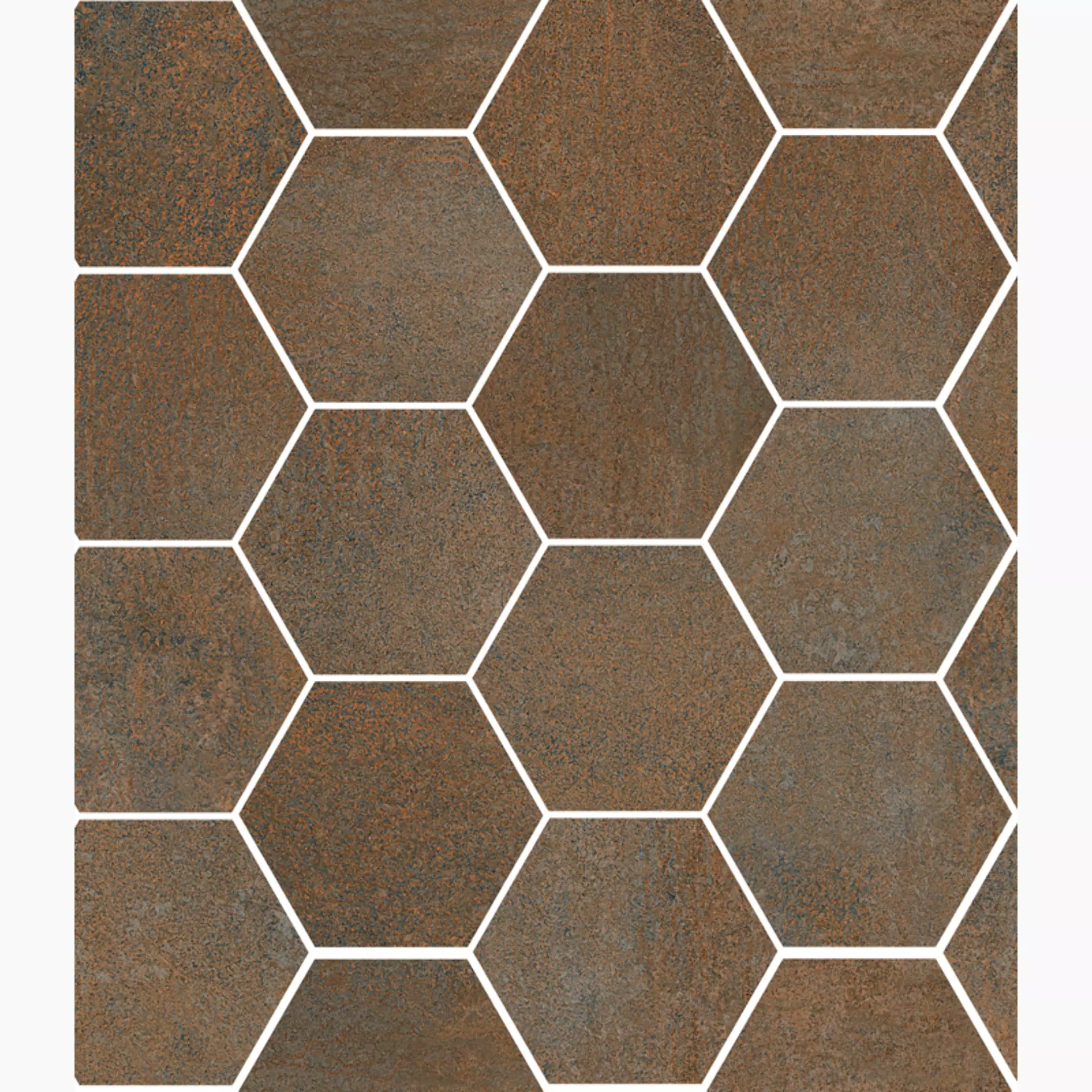 Sant Agostino Oxidart Copper Natural Hexagon CSAHOXCO26 26x30cm rectified 10mm