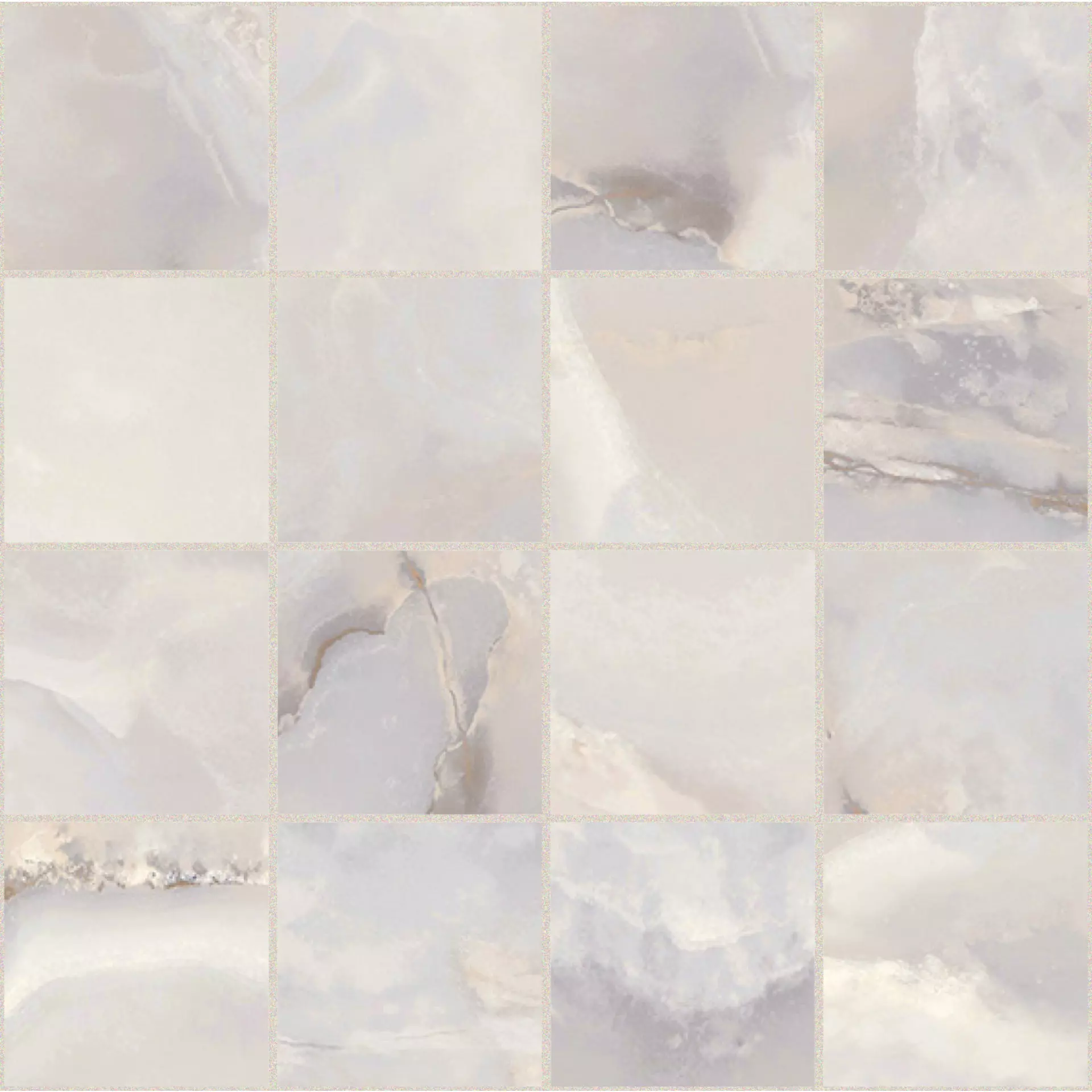 Florim Onyx & More White Onyx Glossy White Onyx 767692 glaenzend 30x30cm Mosaik 7,5x7,5 rektifiziert 6mm