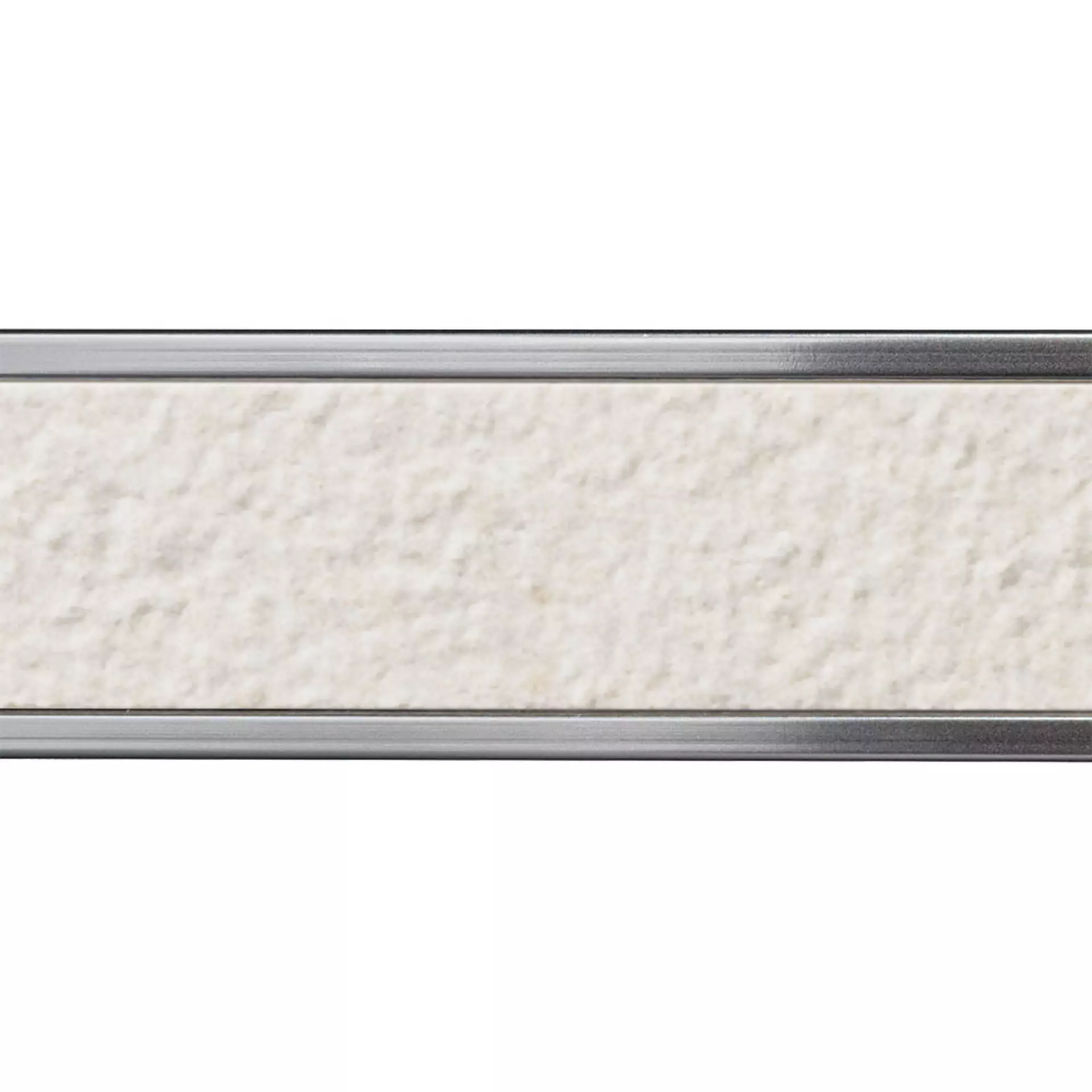 Bodenfliese,Wandfliese Italgraniti Silver Grain White Bocciardato White SI01LB1 gehaemmert 2x120cm Bordüre Argento rektifiziert