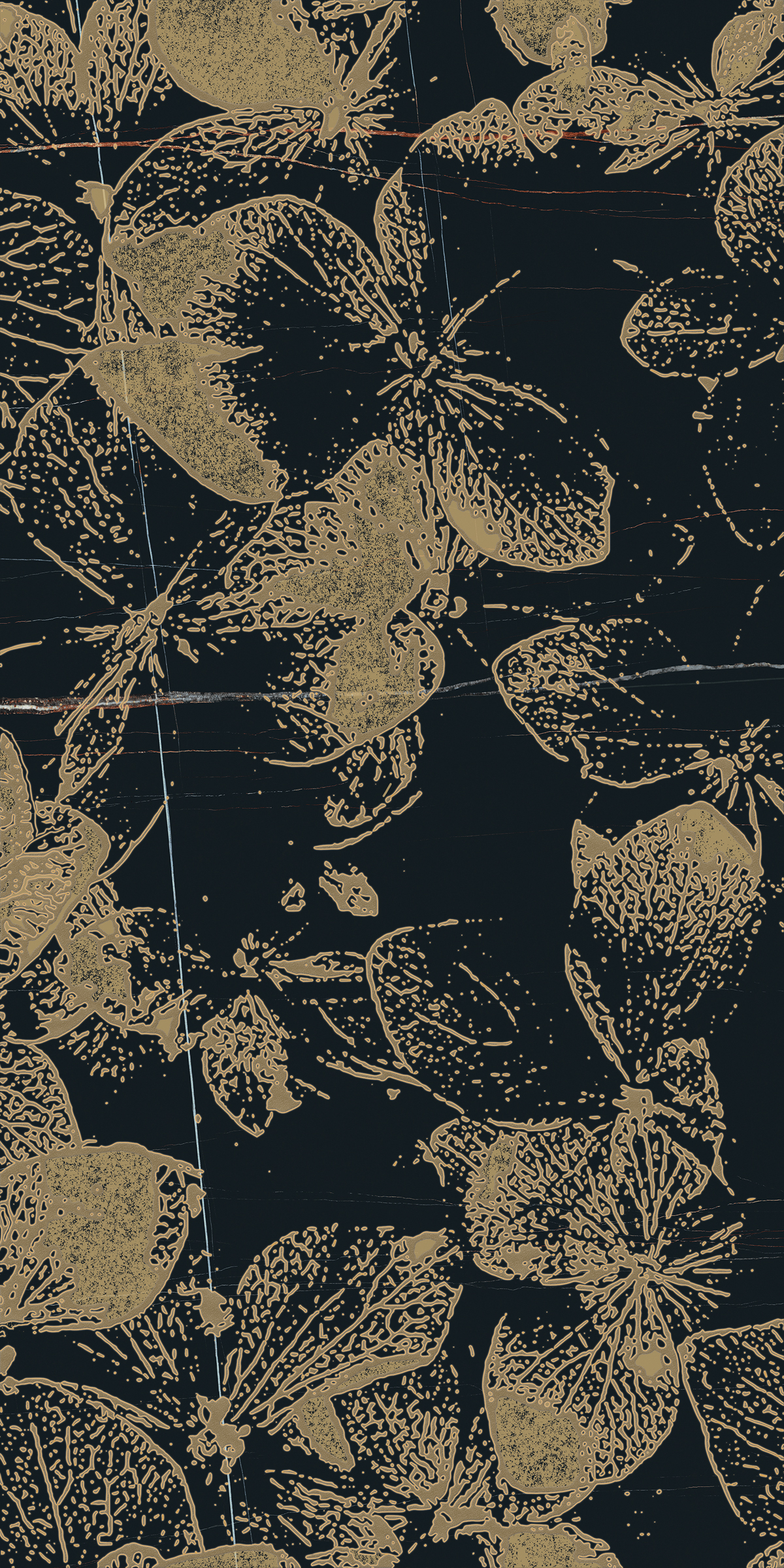 La Fabbrica Marmi Sahara Noir Lappato Decor Flower 135101 lappato 60x120cm 8,8mm