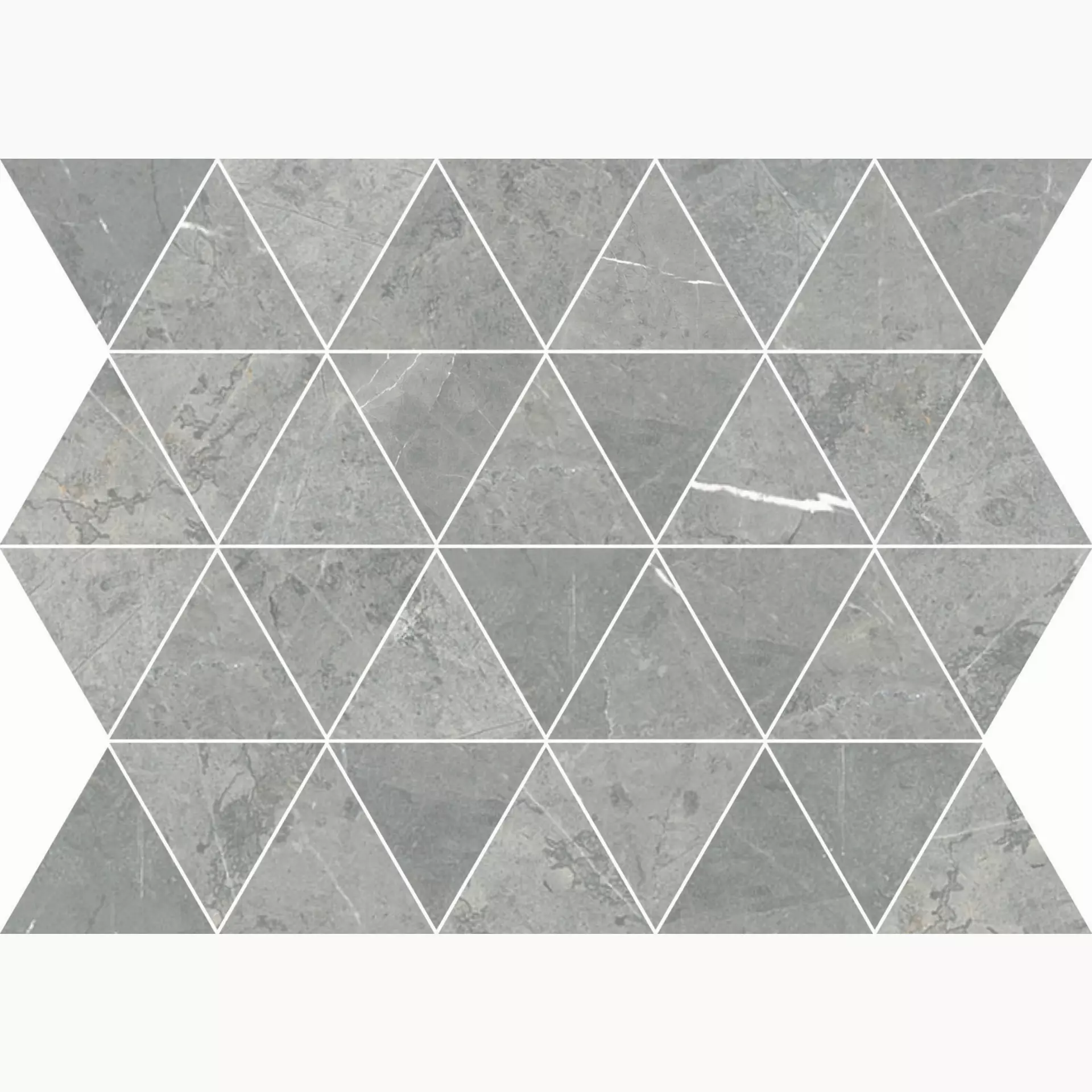 Flaviker Supreme Evo Grey Amani Lux Grey Amani PF60002529 glaenzend 26x34cm Mosaik Dreiecke rektifiziert 8,5mm