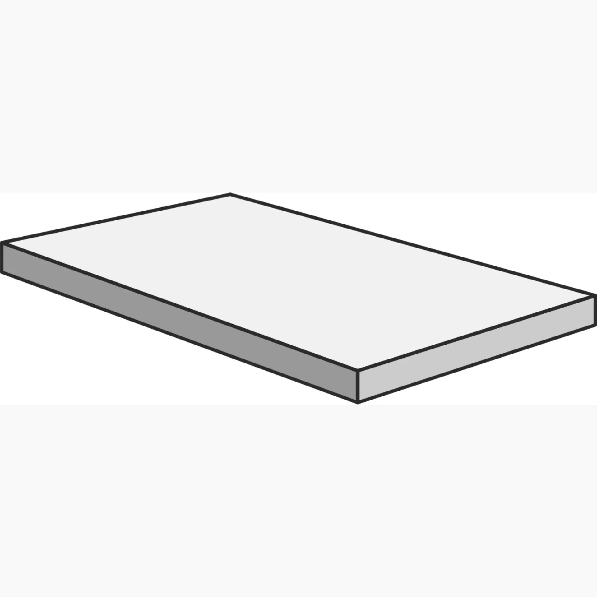 Cerdomus Legarage Silver Matt Stair plate Corner Plate Right Costa Retta 81985 33x100cm rectified 8,5mm