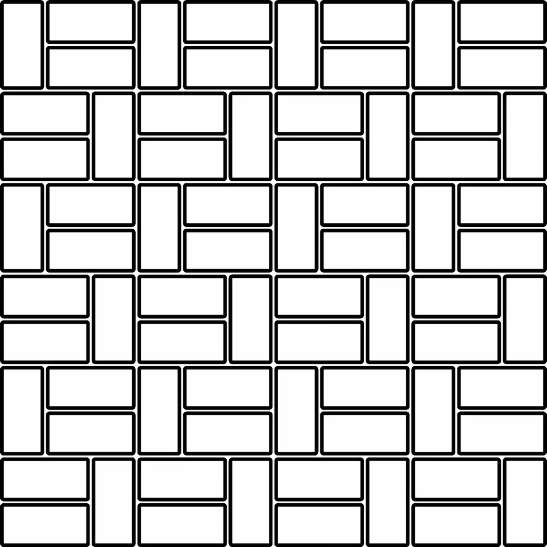 Coem Reverso Avorio Patinato Mosaic Bricks 2x5 RV1MS3P 30x30cm rectified