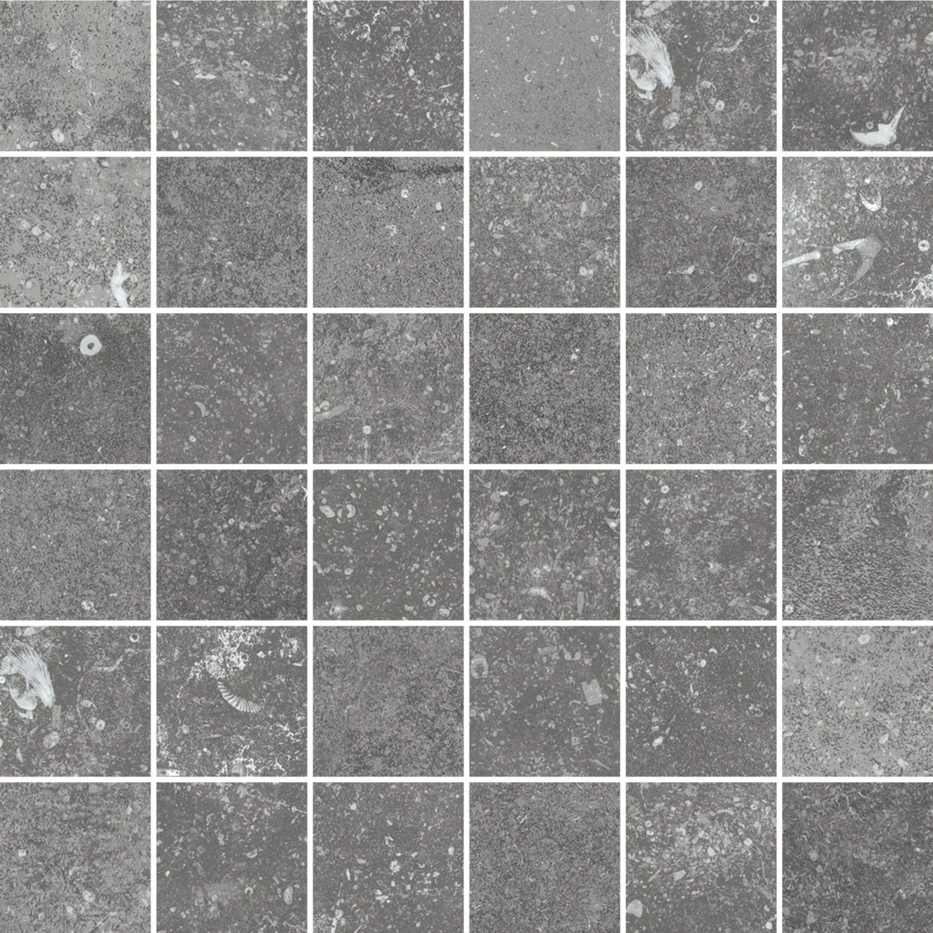 Flaviker Nordik Stone Grey Naturale Grey PF60004836 natur 30x30cm Mosaik rektifiziert 8,5mm